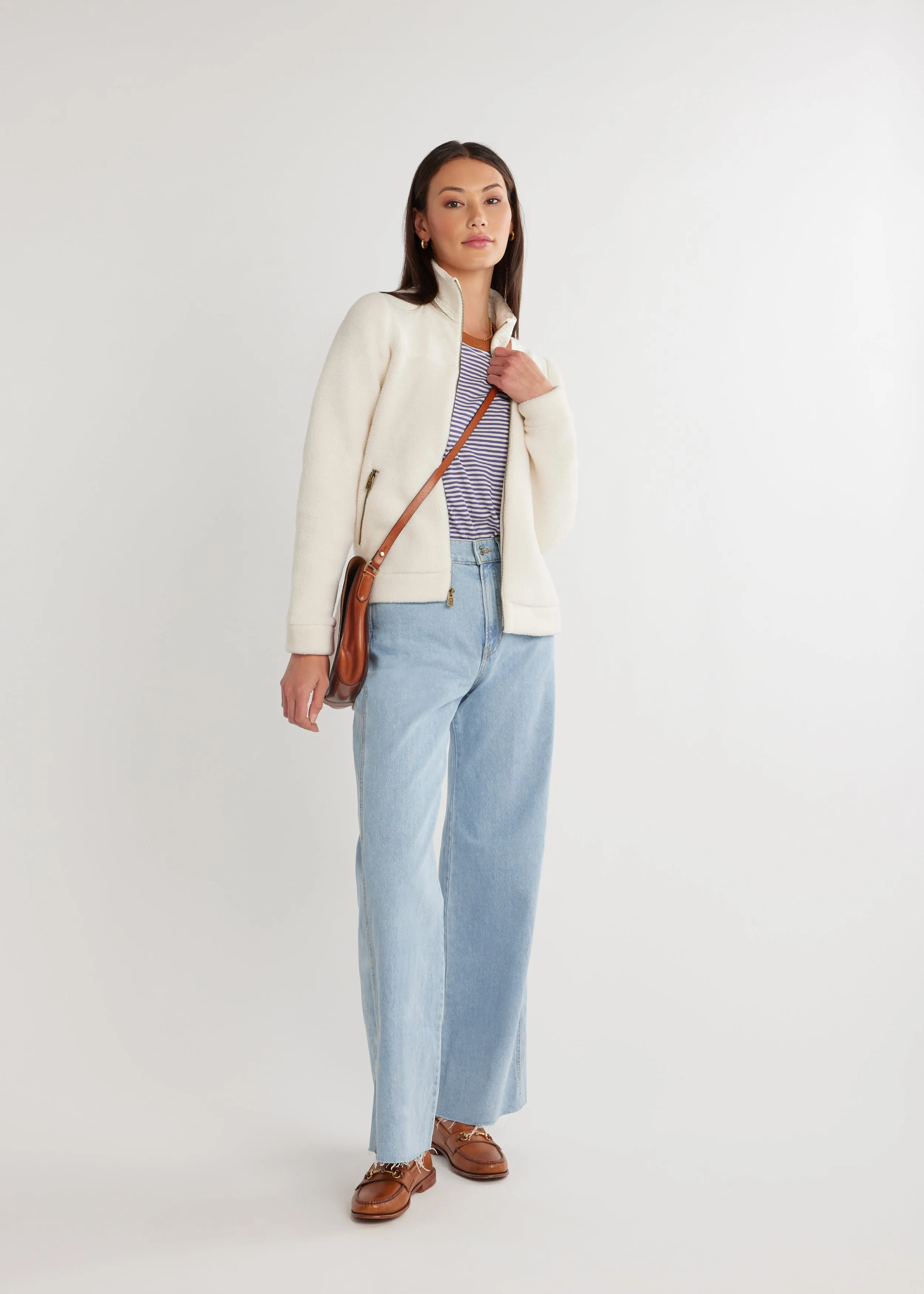 Quincy Jacket in Sherpa Fleece (Cream) sold by Dudley Stephens product image thumbnail 3