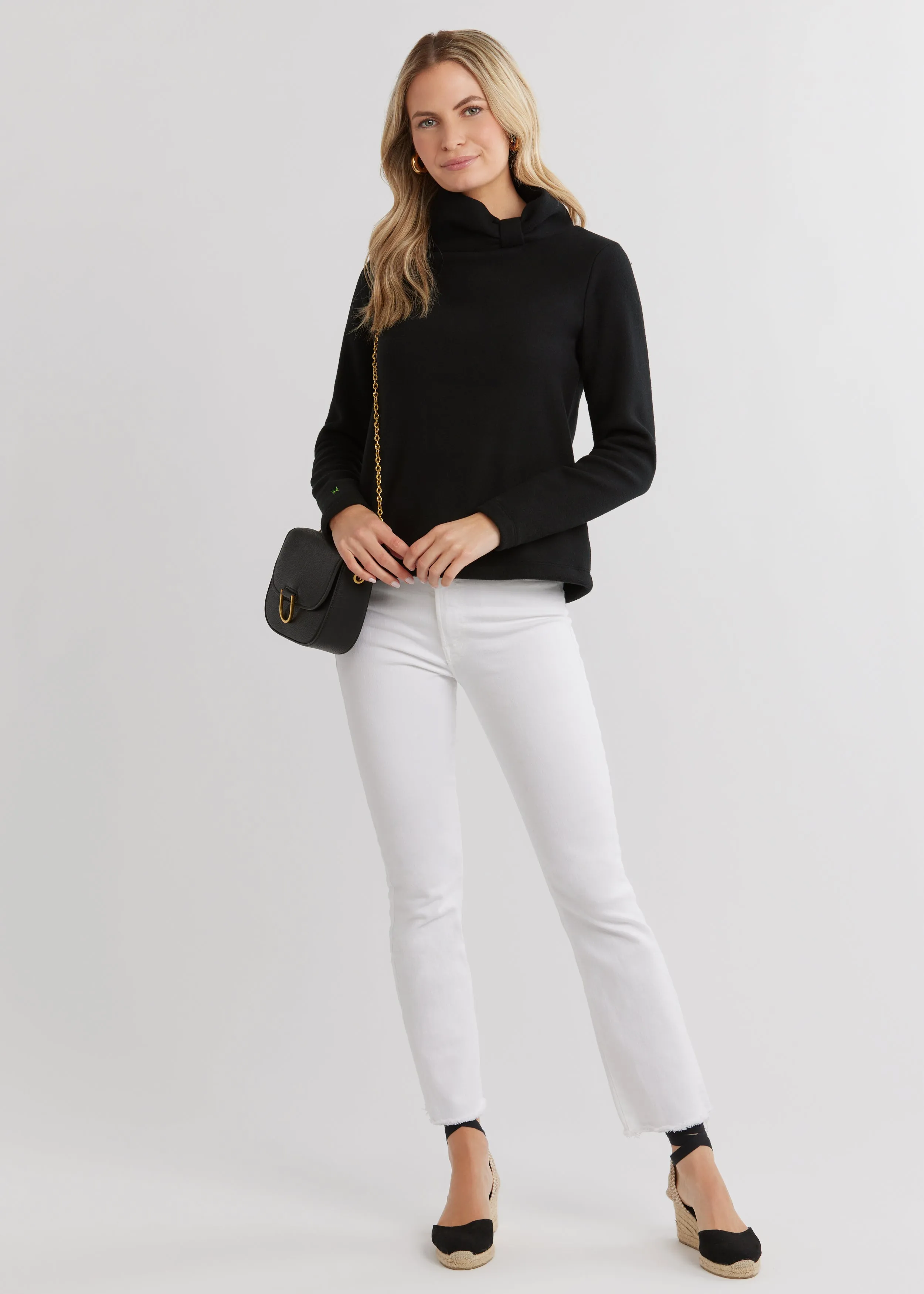 Juliet Turtleneck in Vello Fleece (Black) sold by Dudley Stephens product image thumbnail 3