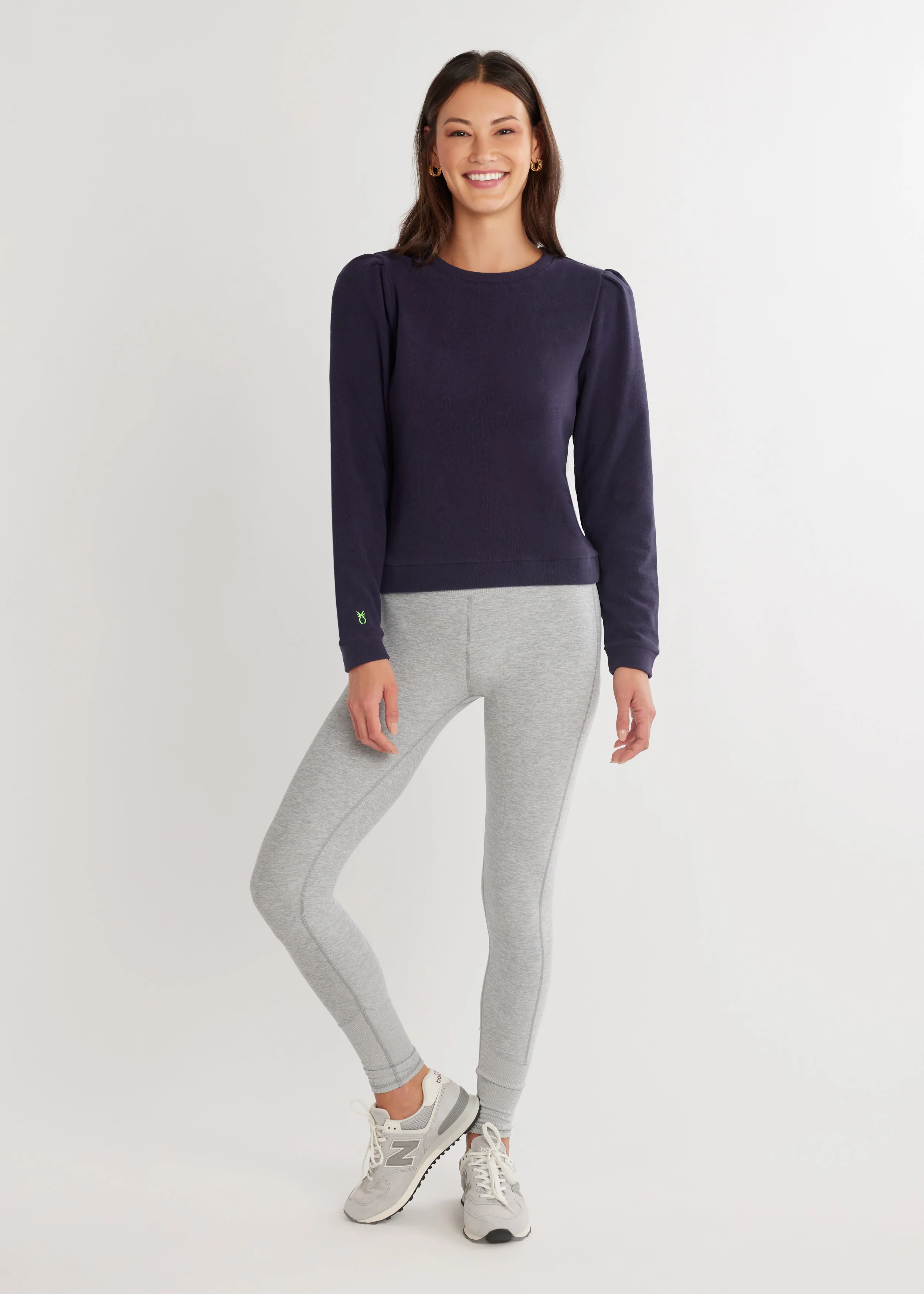 Shoreham Crewneck in Terry Fleece (Navy) sold by Dudley Stephens product image thumbnail 2