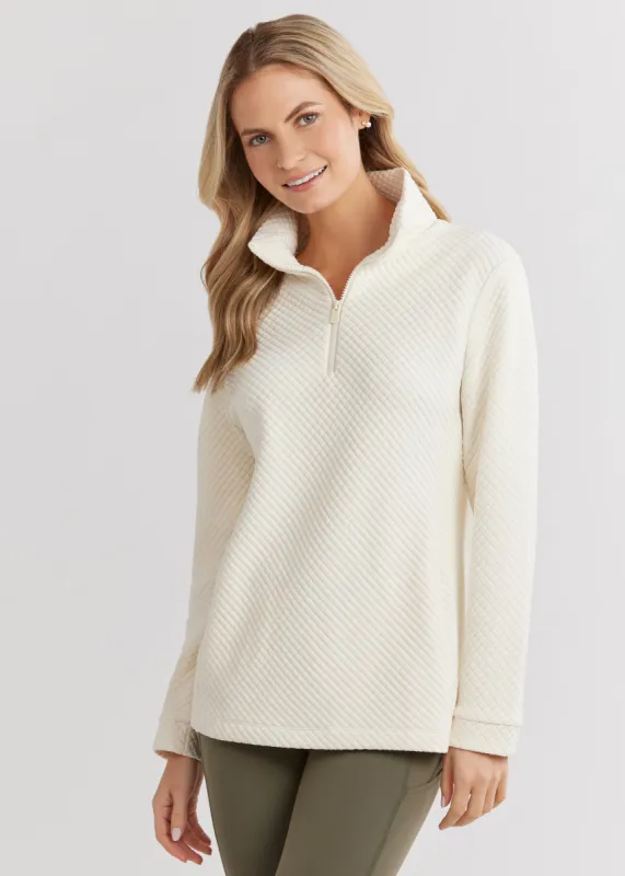 Pocomo Pullover in Waffle (Cream) sold by Dudley Stephens