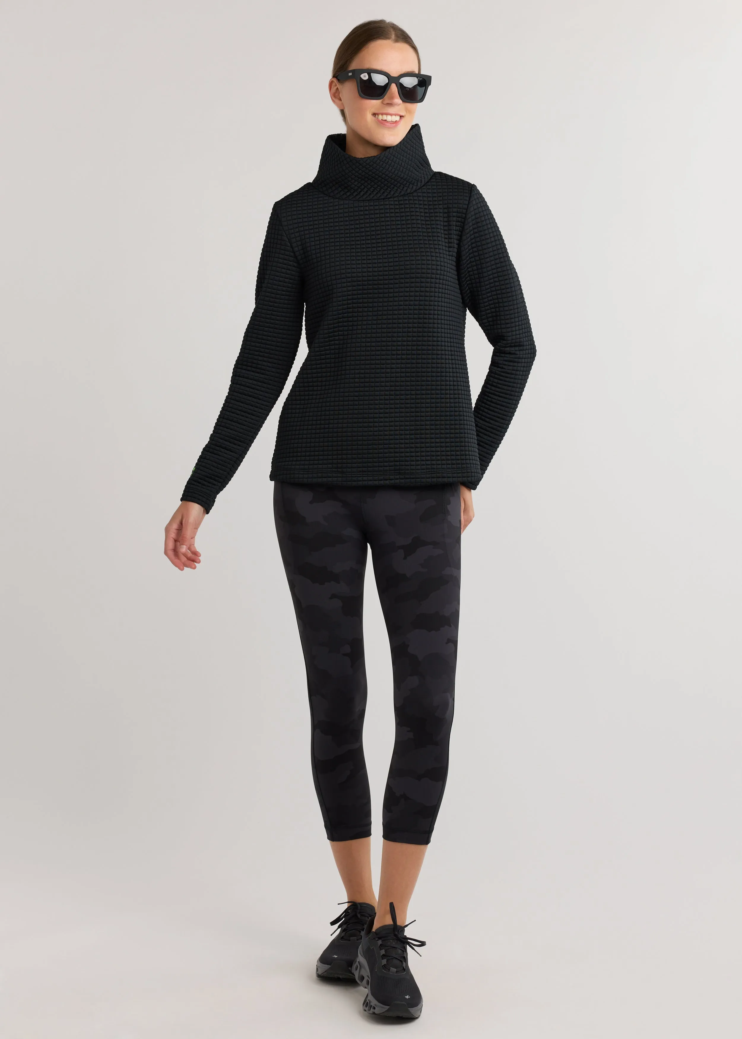 Greenpoint Turtleneck in Waffle (Black) sold by Dudley Stephens product image thumbnail 2