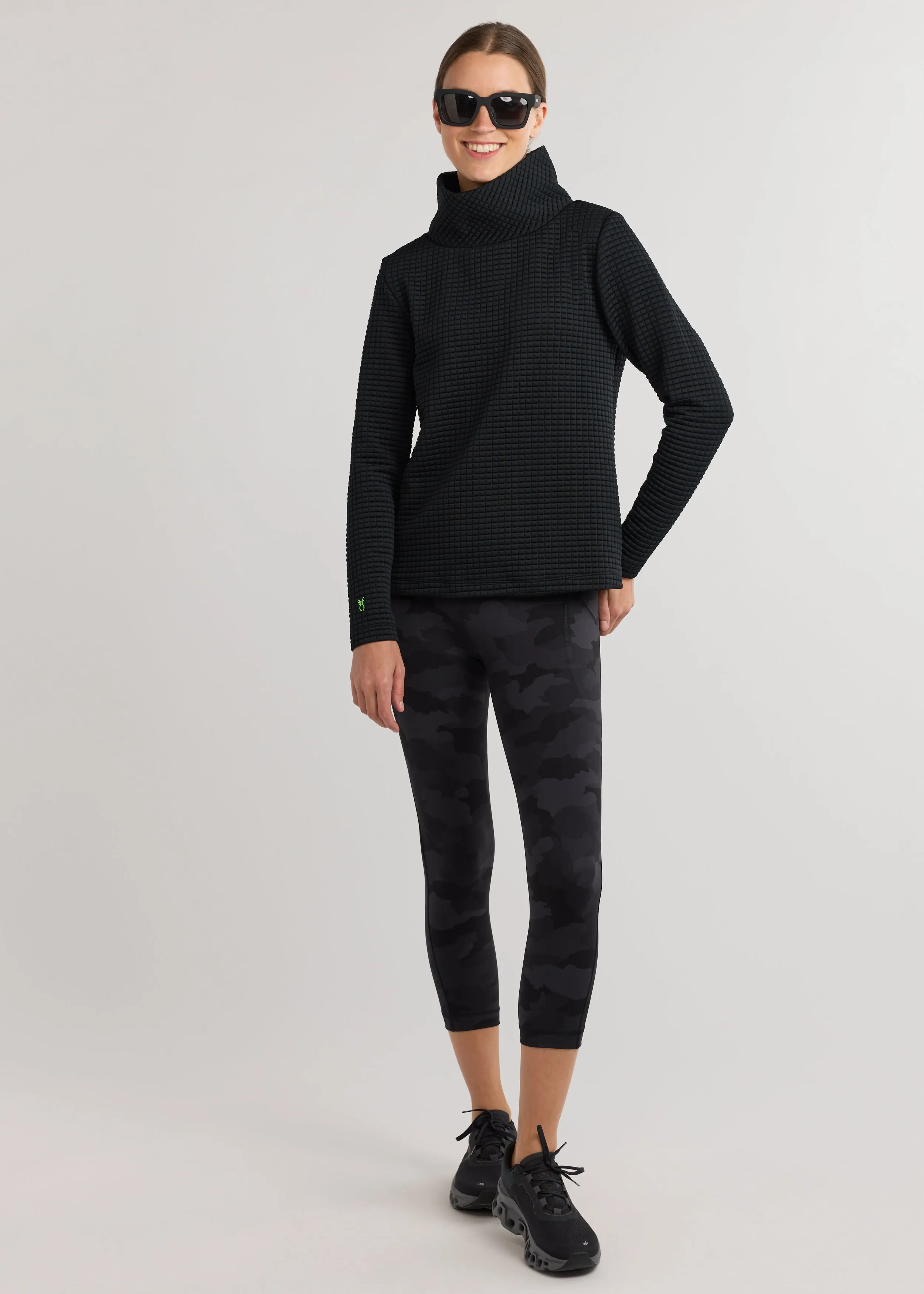 Greenpoint Turtleneck in Waffle (Black) sold by Dudley Stephens product image thumbnail 3