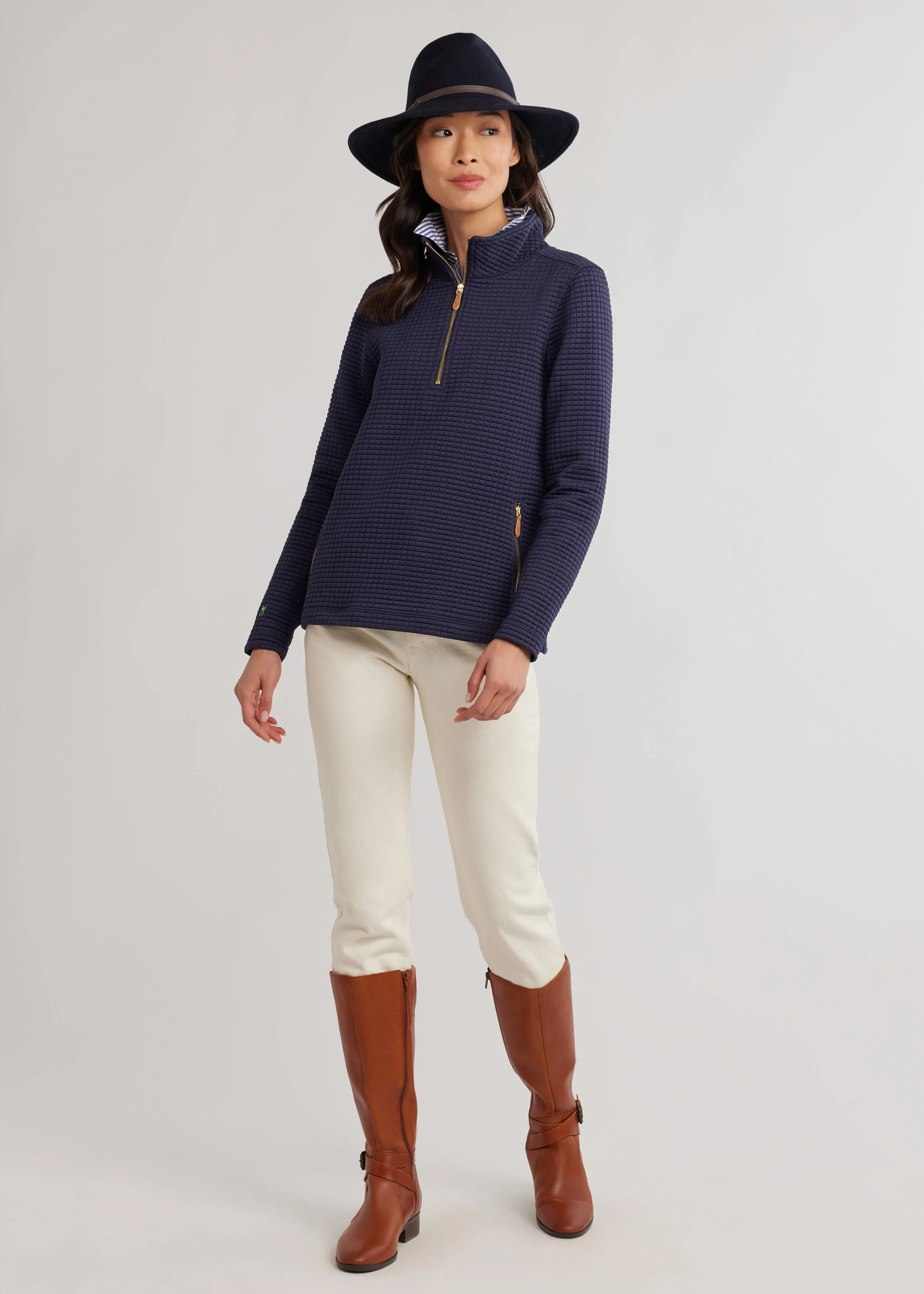 Smith Point Pullover in Waffle (Navy) sold by Dudley Stephens product image thumbnail 2