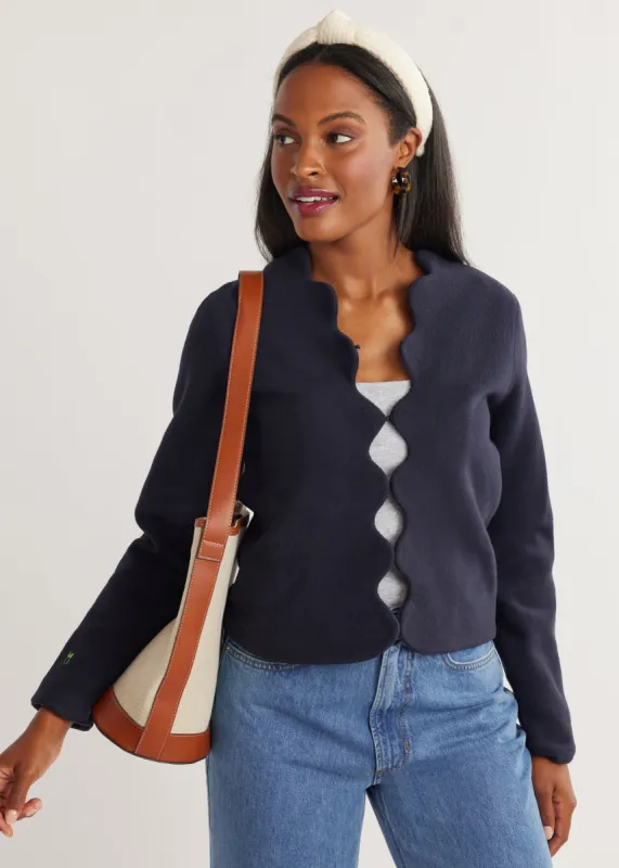 Coach House Blazer in Vello Fleece (Navy) sold by Dudley Stephens