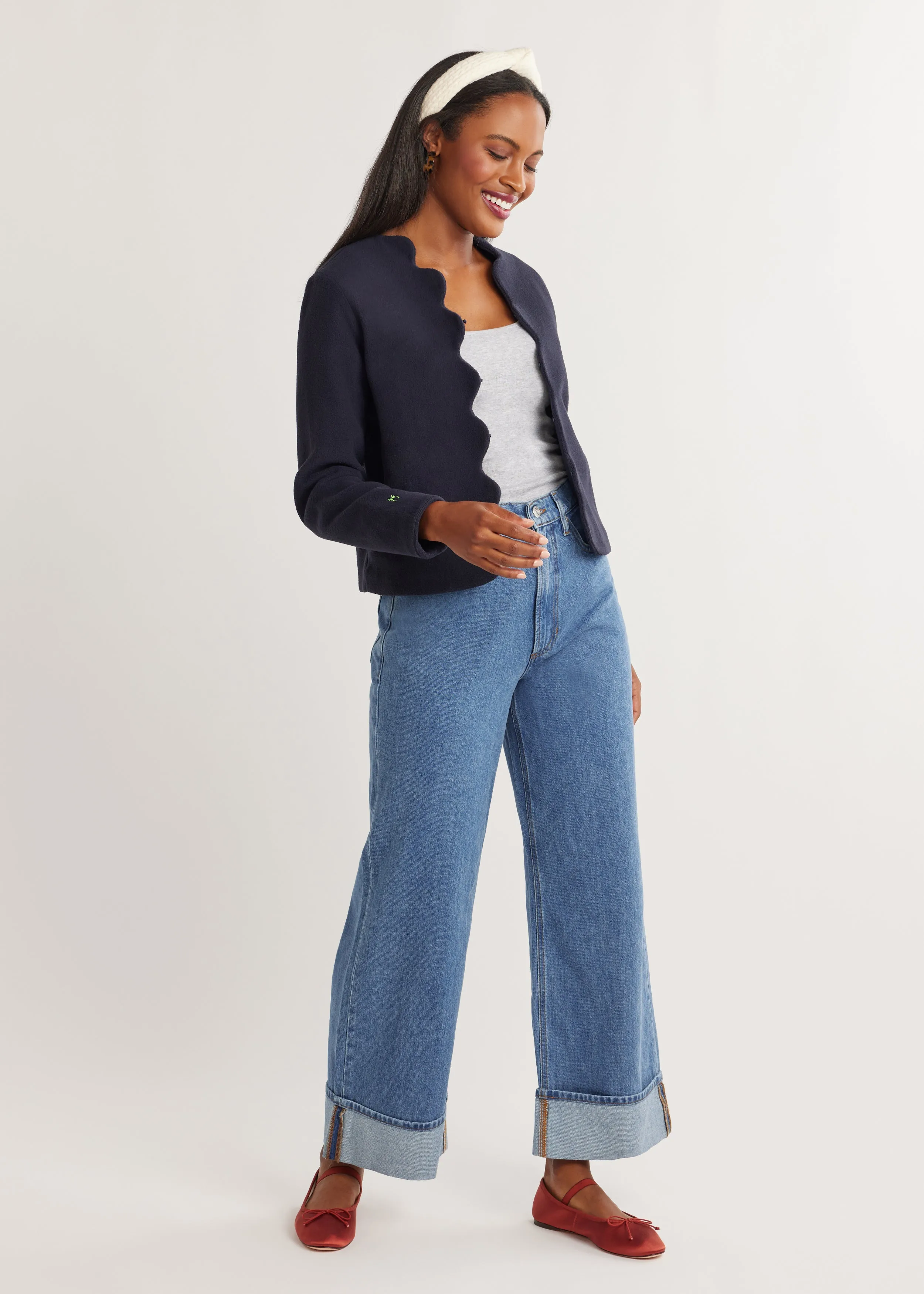 Coach House Blazer in Vello Fleece (Navy) sold by Dudley Stephens product image thumbnail 3