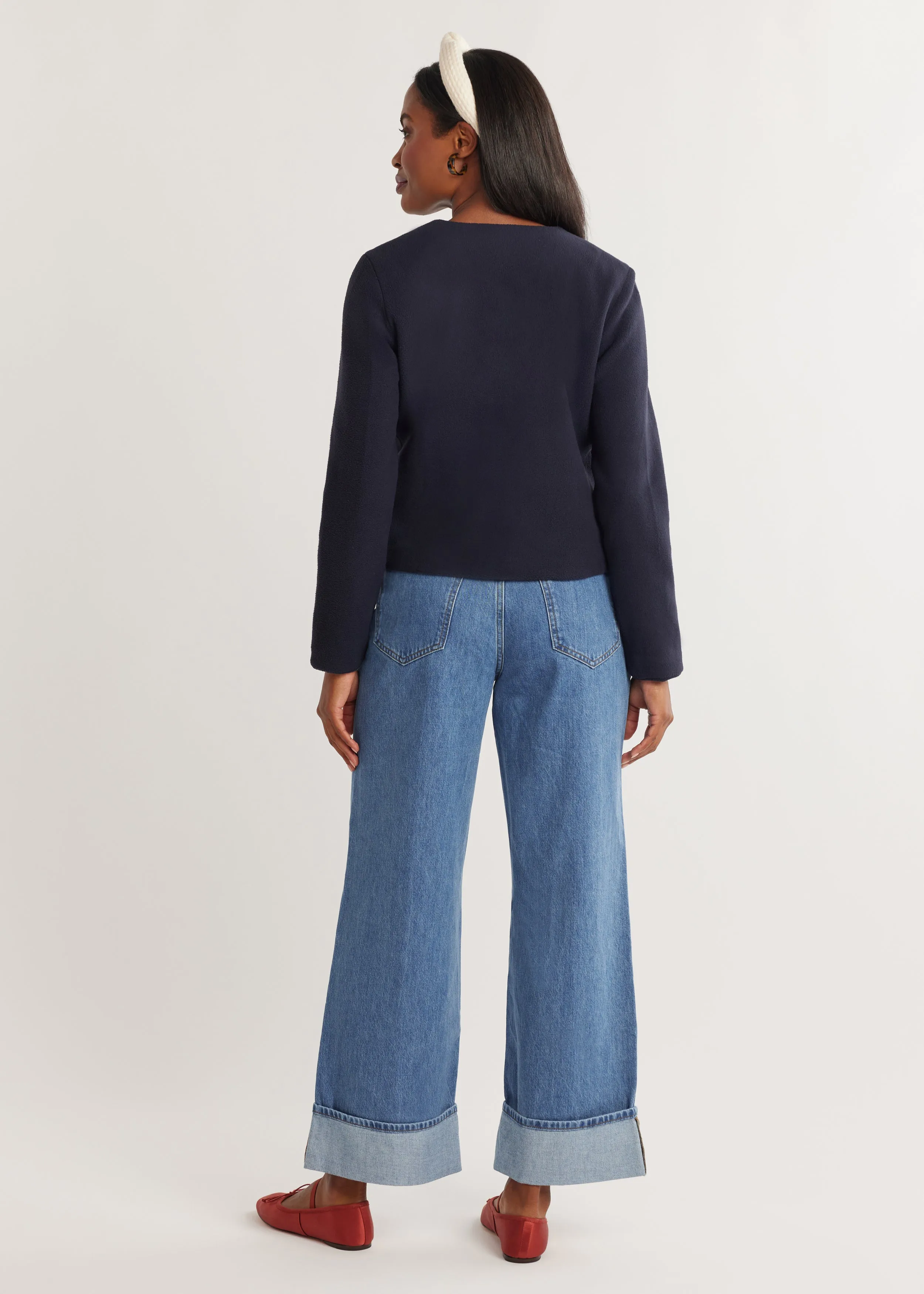 Coach House Blazer in Vello Fleece (Navy) sold by Dudley Stephens product image thumbnail 4