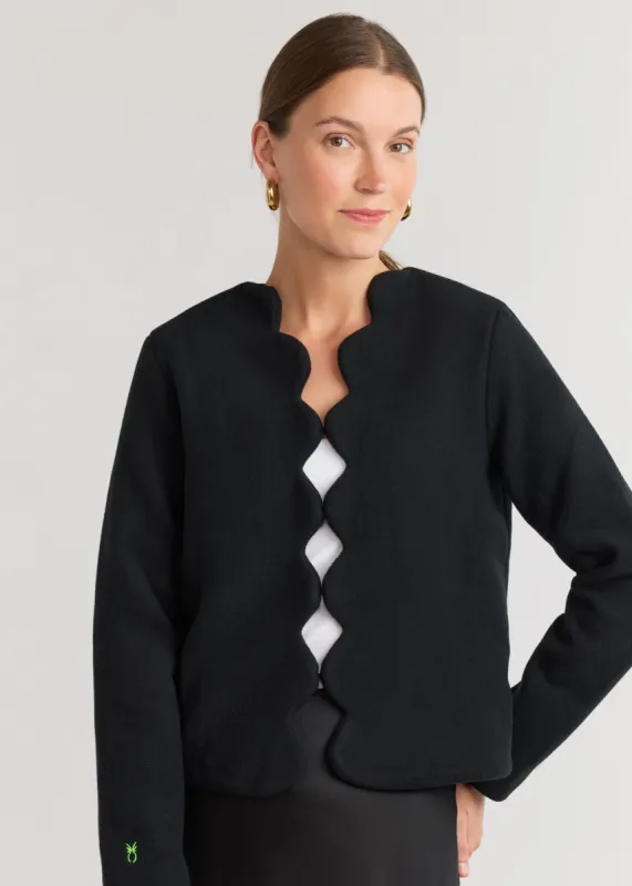 Coach House Blazer in Vello Fleece (Black) sold by Dudley Stephens