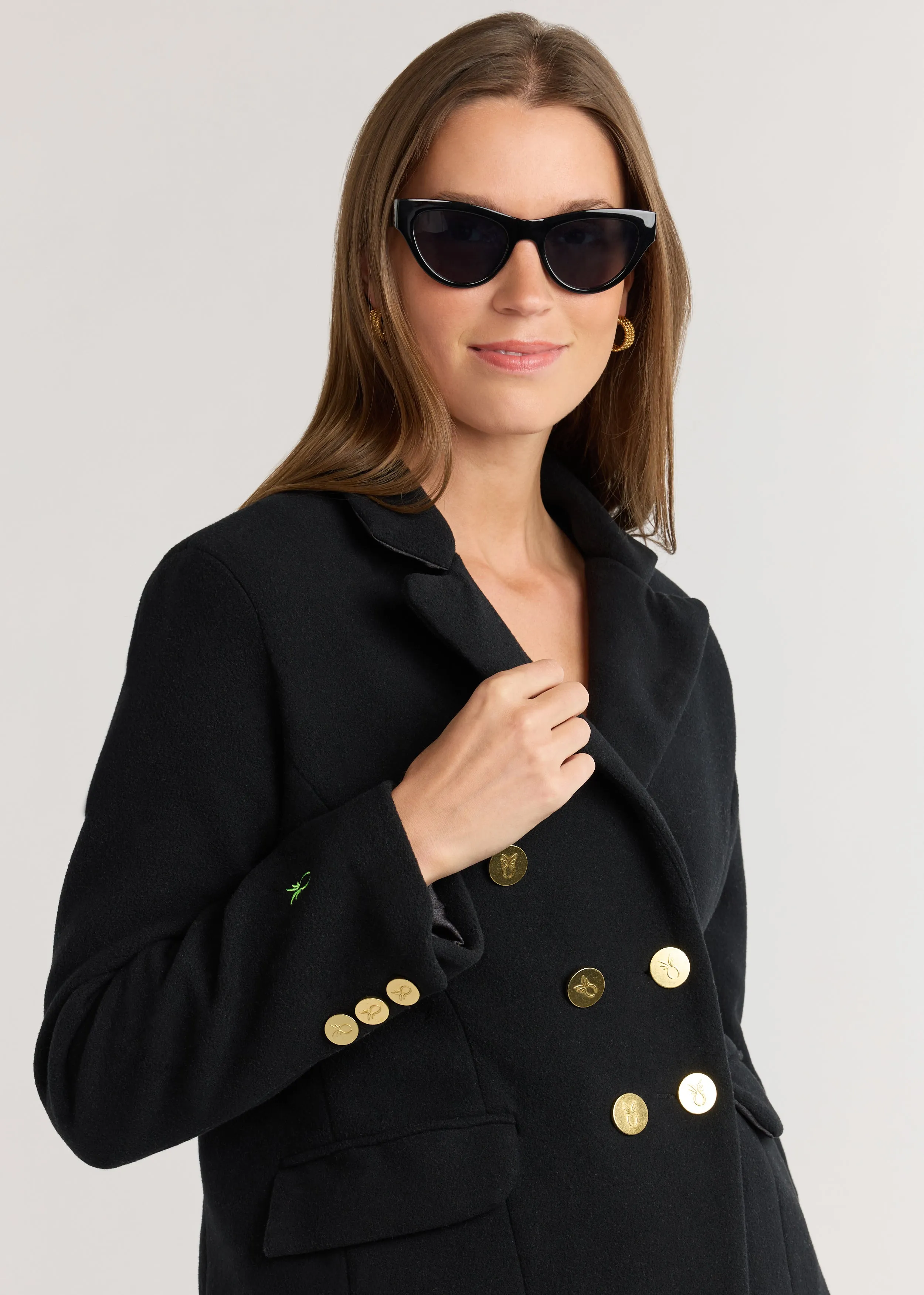 Mead Point Blazer in Vello Fleece (Black) sold by Dudley Stephens product image thumbnail 3
