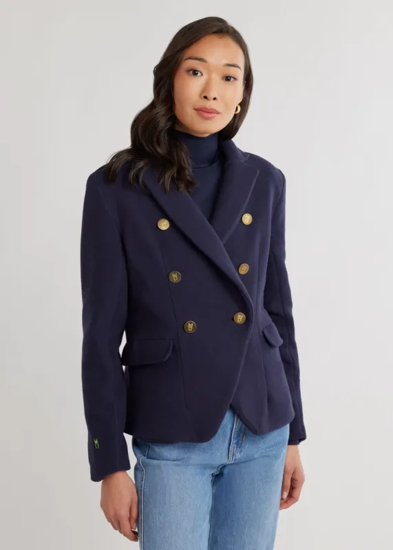 Uptown Blazer in Vello Fleece (Navy) sold by Dudley Stephens