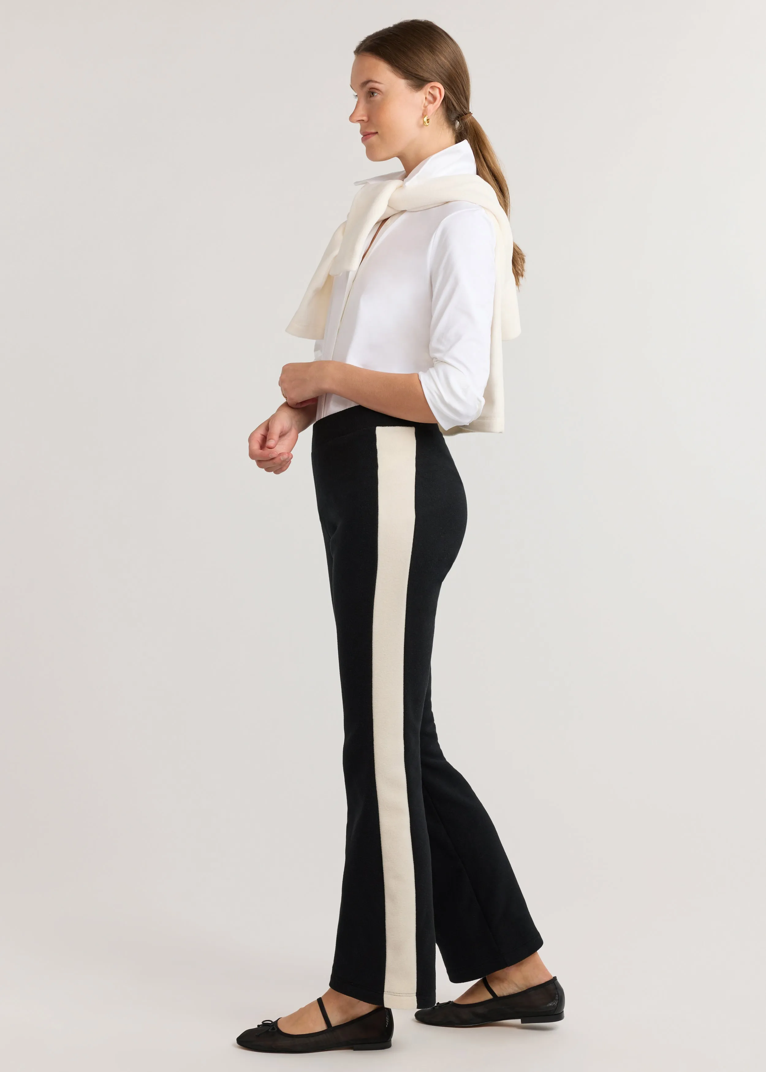 Belmont Bootcut Pant in Vello Fleece (Black) sold by Dudley Stephens product image thumbnail 3