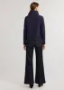 Juliet Turtleneck in Vello Fleece (Navy) sold by Dudley Stephens