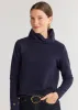 Juliet Turtleneck in Vello Fleece (Navy) sold by Dudley Stephens