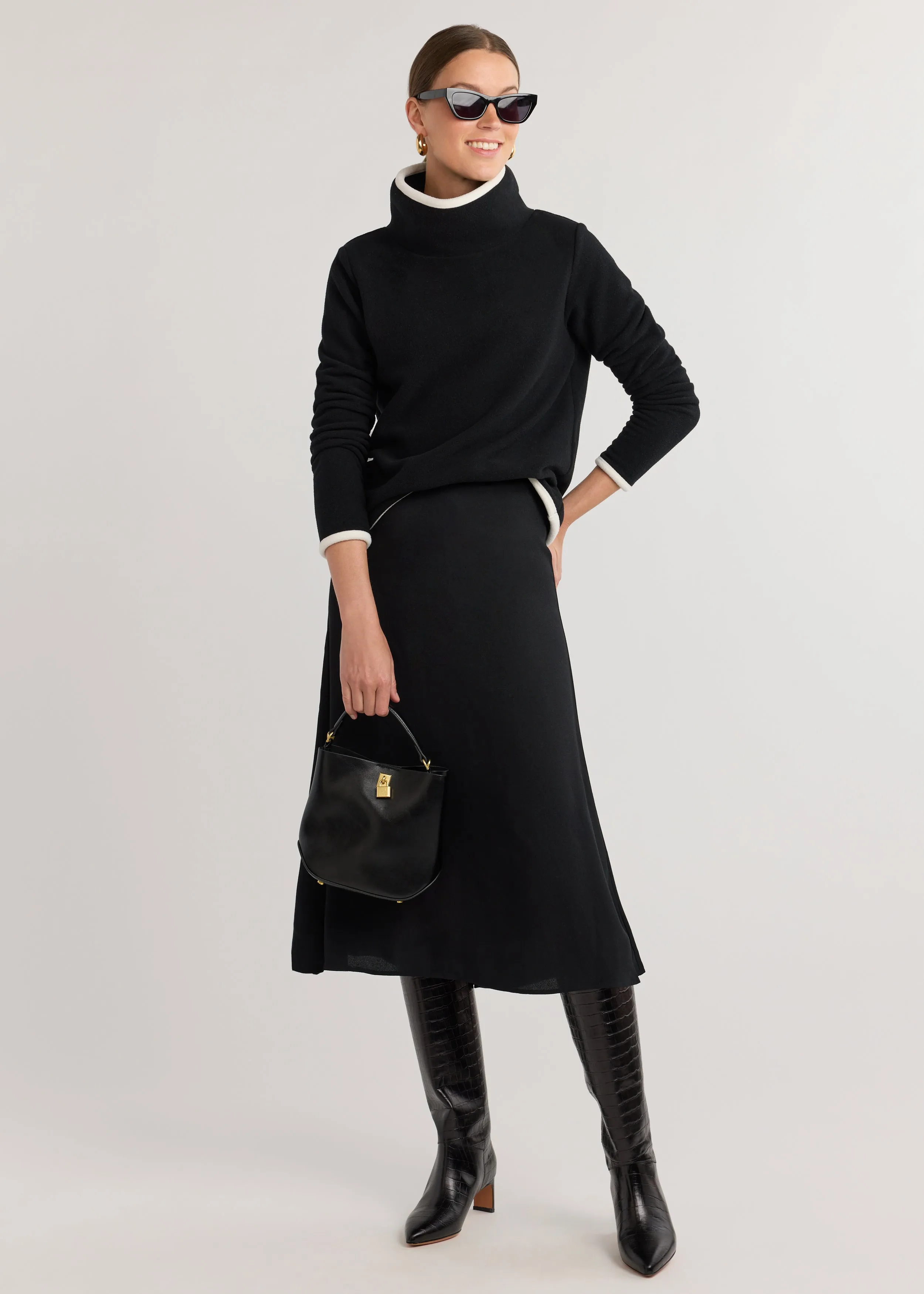 Park Slope with Tipping in Vello Fleece (Black/Cream) sold by Dudley Stephens product image thumbnail 3