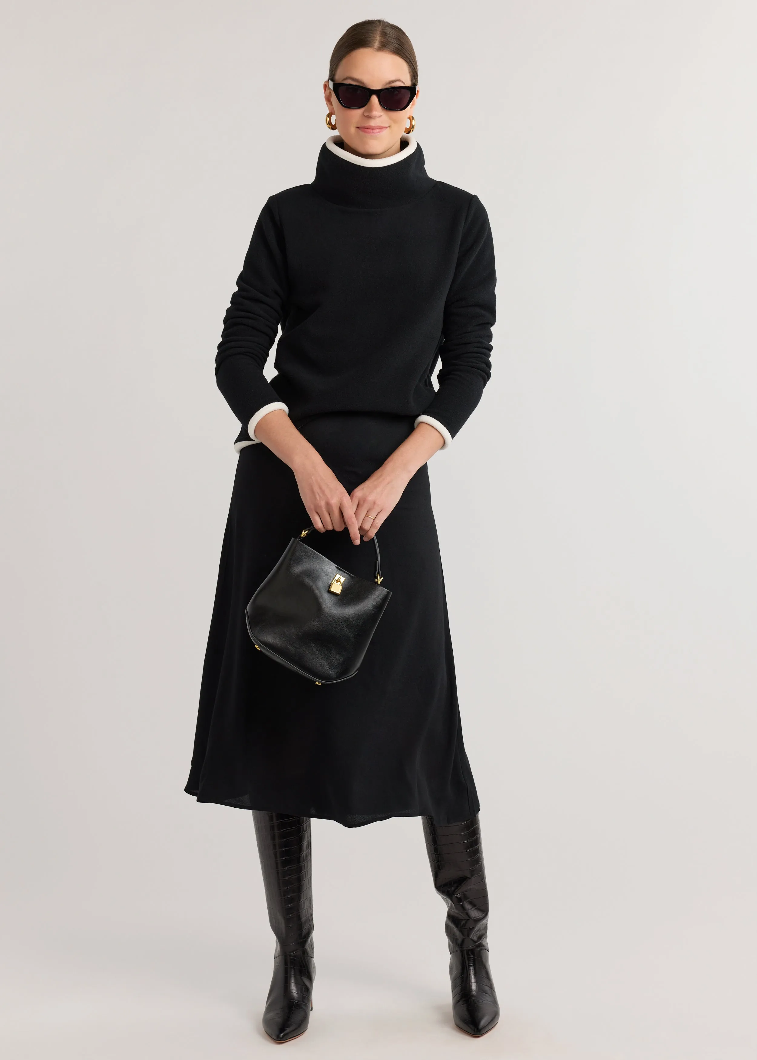 Park Slope with Tipping in Vello Fleece (Black/Cream) sold by Dudley Stephens product image thumbnail 2