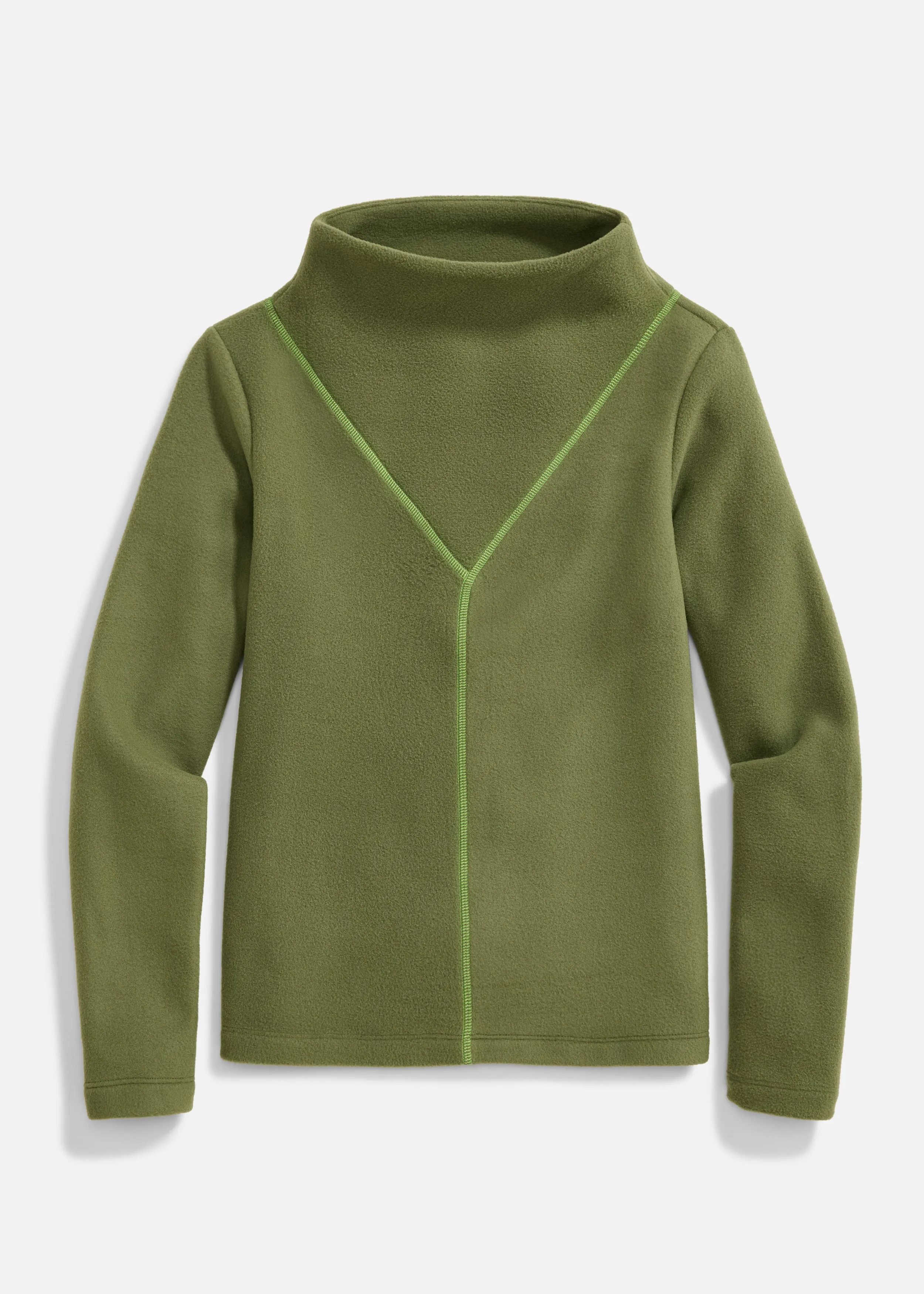 Carroll Street Turtleneck in Vello Fleece (Army Green) sold by Dudley Stephens product image thumbnail 5