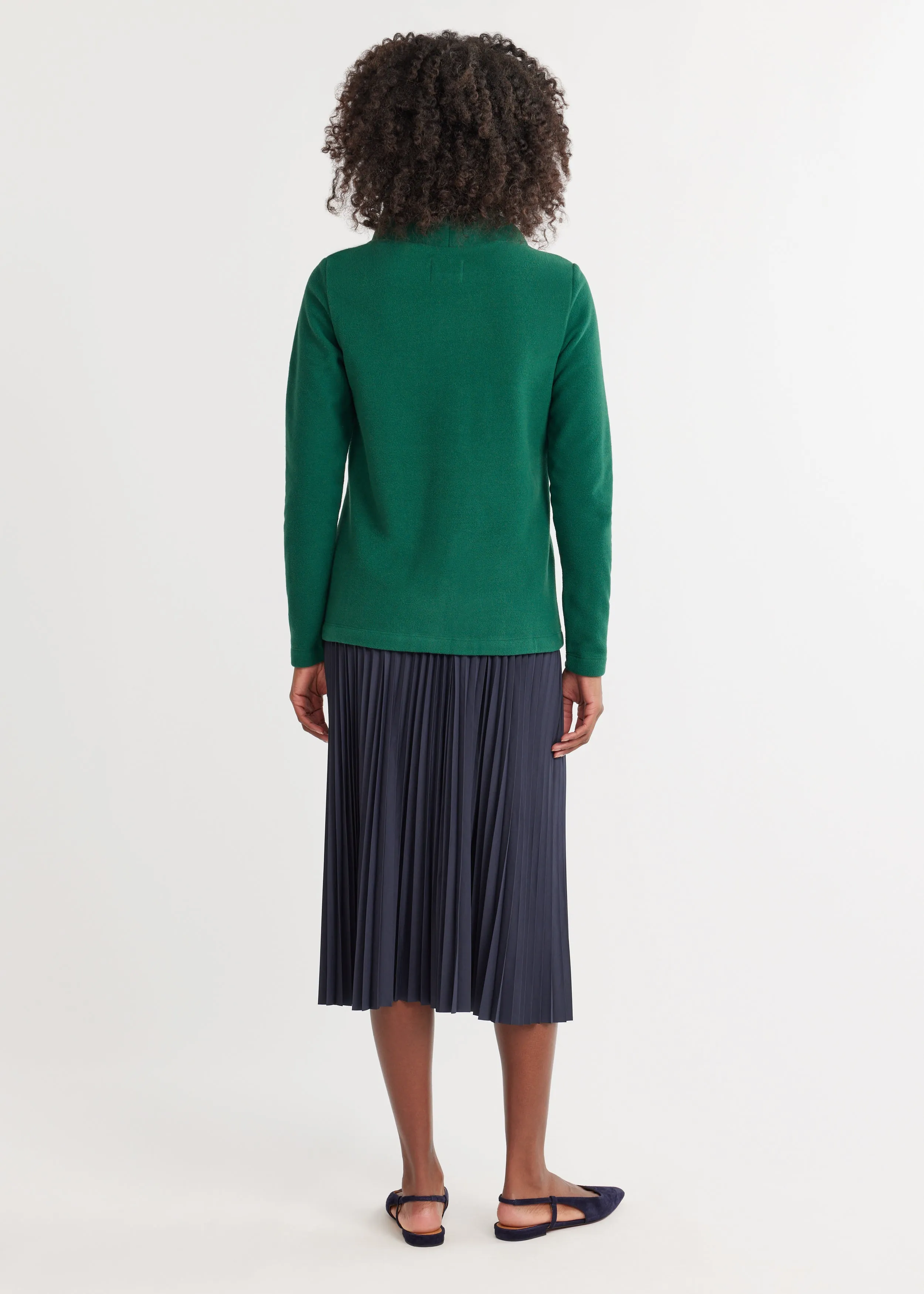 Greenpoint Turtleneck in Vello Fleece (Emerald) sold by Dudley Stephens product image thumbnail 4