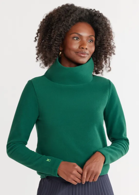 Greenpoint Turtleneck in Vello Fleece (Emerald) sold by Dudley Stephens