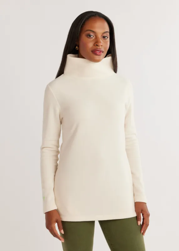 Cobble Hill Turtleneck in Vello Fleece (Cream) sold by Dudley Stephens