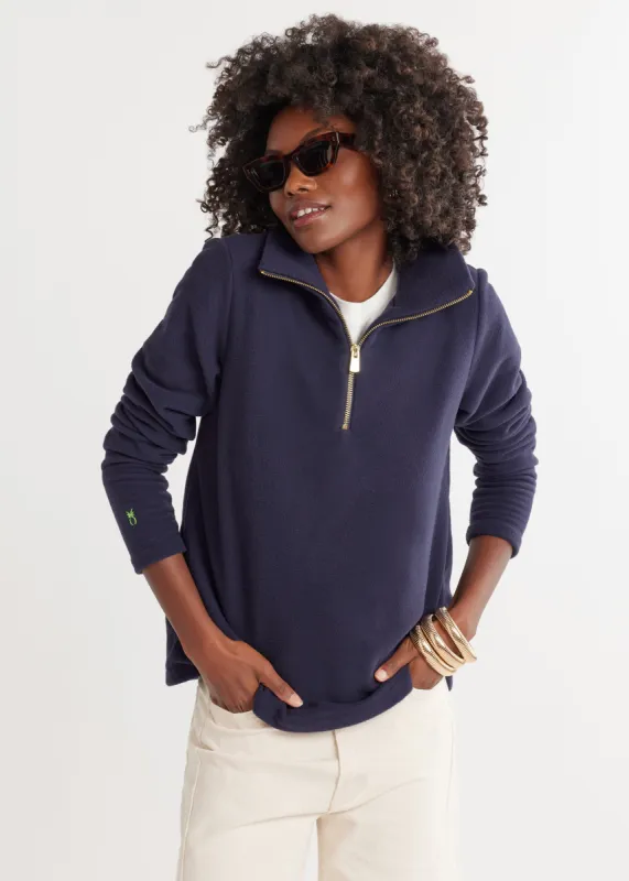 Manchester Pullover in Vello Fleece (Navy) sold by Dudley Stephens