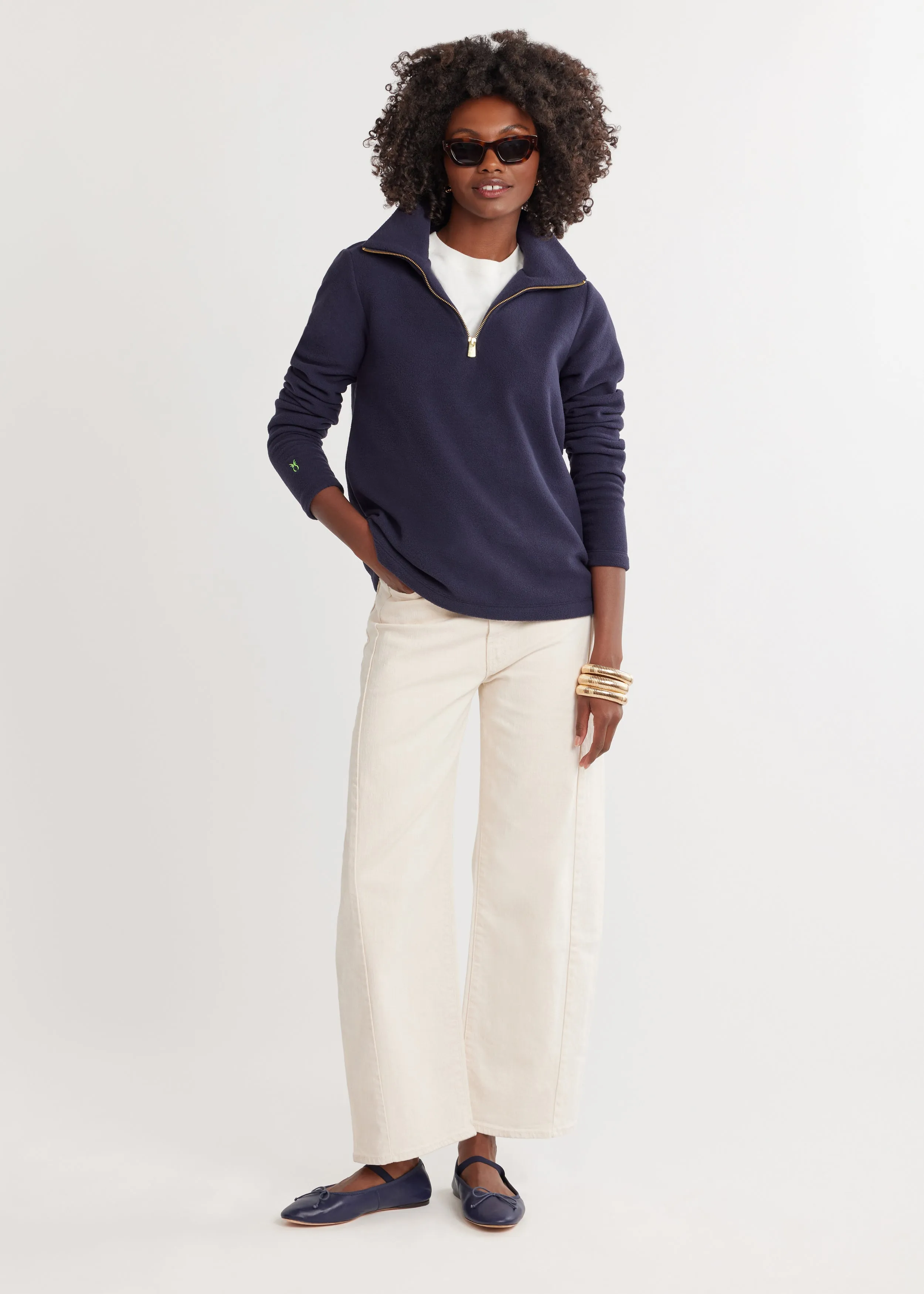 Manchester Pullover in Vello Fleece (Navy) sold by Dudley Stephens product image thumbnail 3