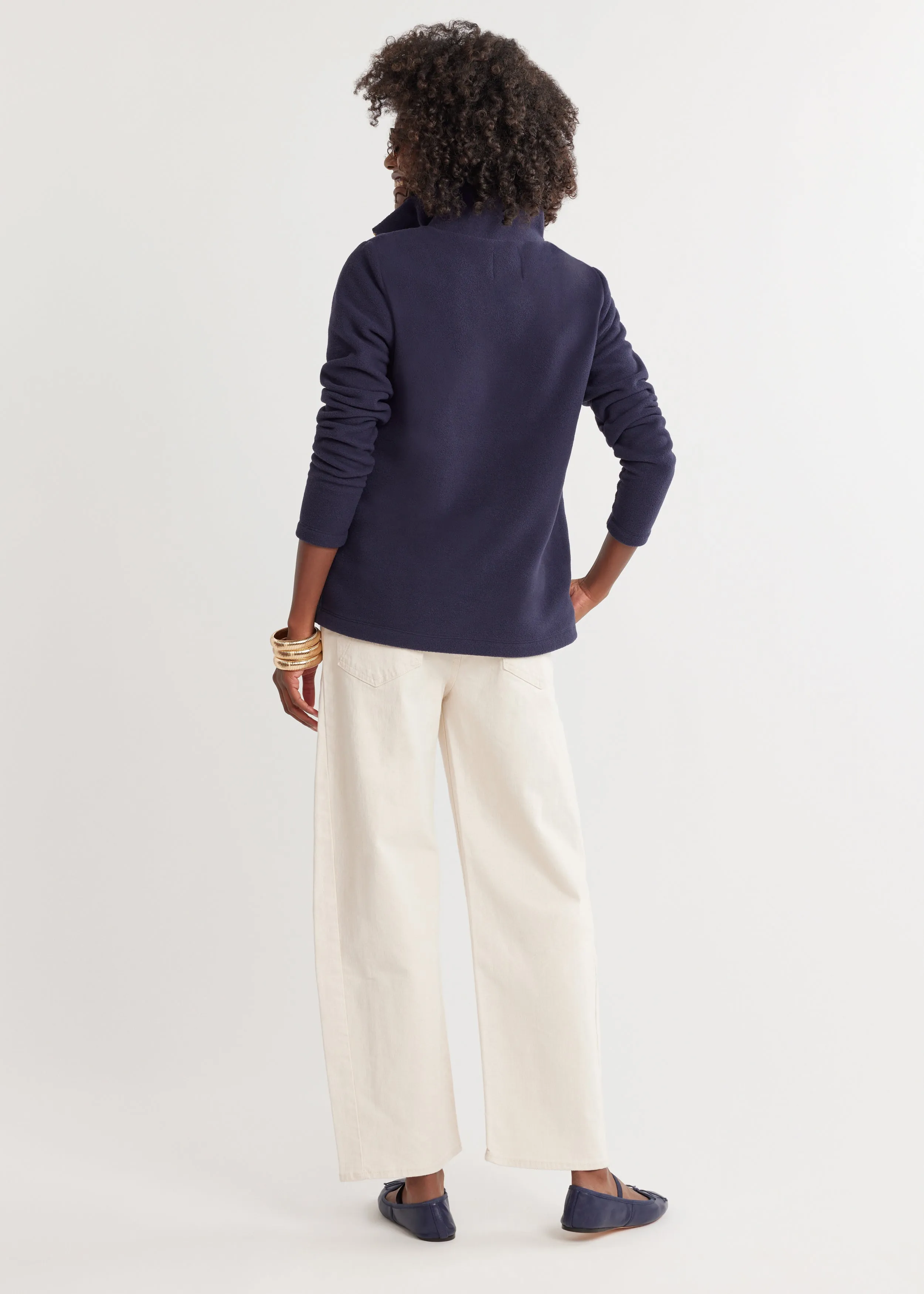 Manchester Pullover in Vello Fleece (Navy) sold by Dudley Stephens product image thumbnail 5