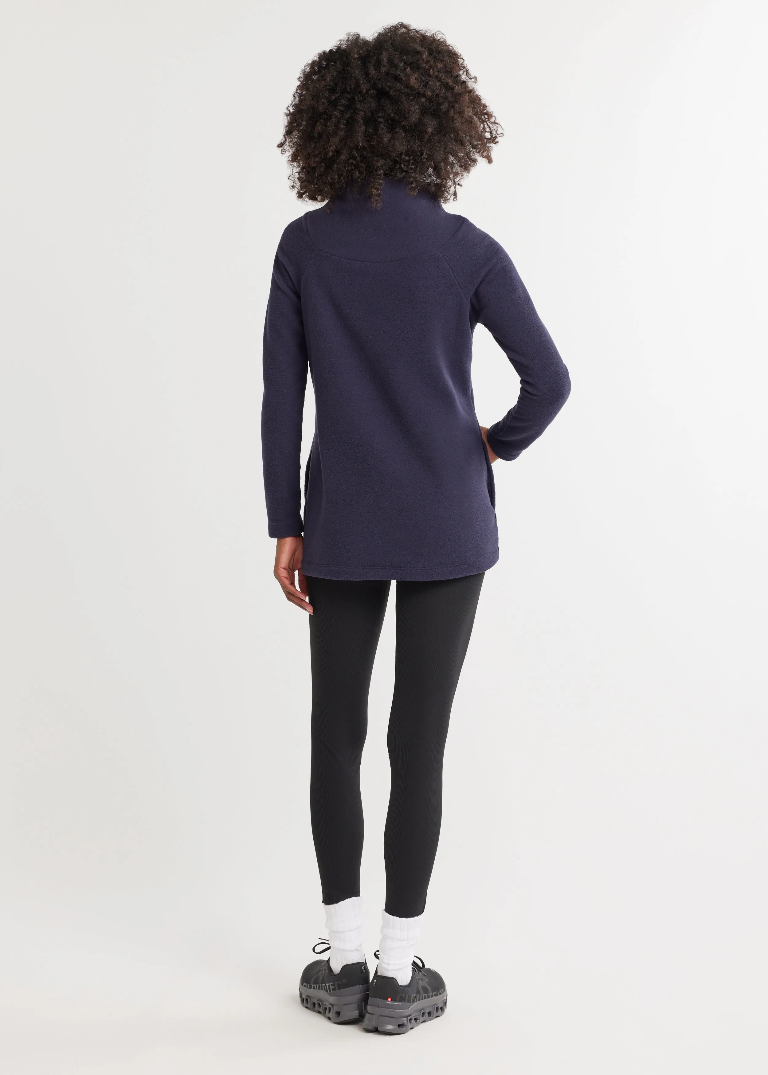 Marielle Mock Neck in Vello Fleece (Navy) sold by Dudley Stephens product image thumbnail 4