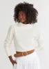 Palace Puff Sleeve Turtleneck in Vello Fleece (Cream) sold by Dudley Stephens
