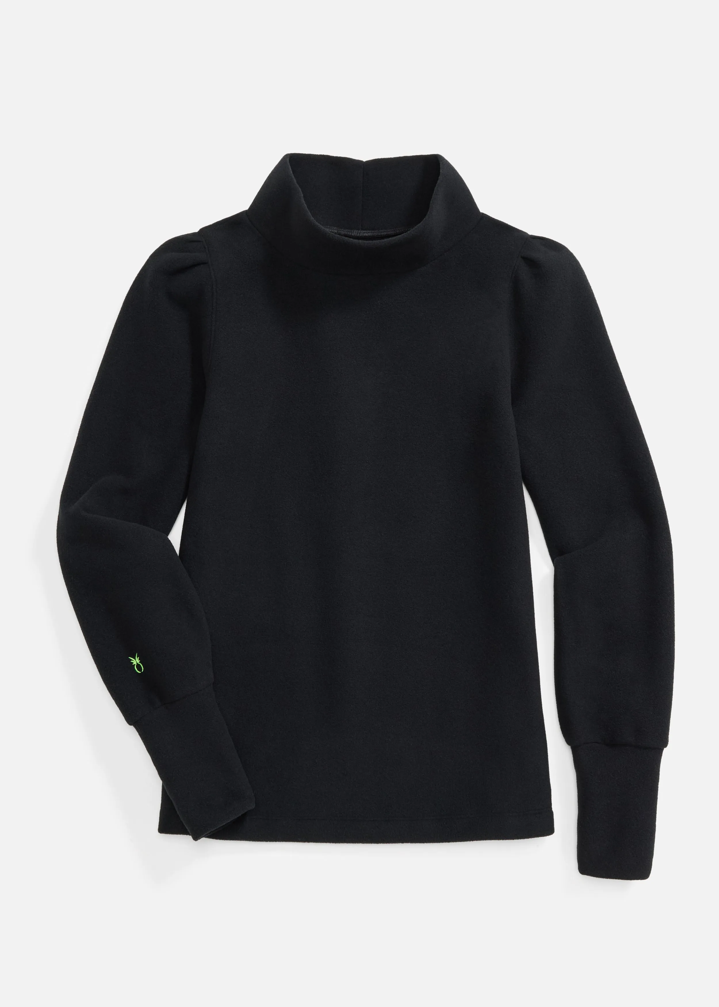 Palace Puff Sleeve Turtleneck in Vello Fleece (Black) sold by Dudley Stephens product image thumbnail 5
