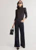 Kiawah Turtleneck in Luxe Stretch (Black) sold by Dudley Stephens