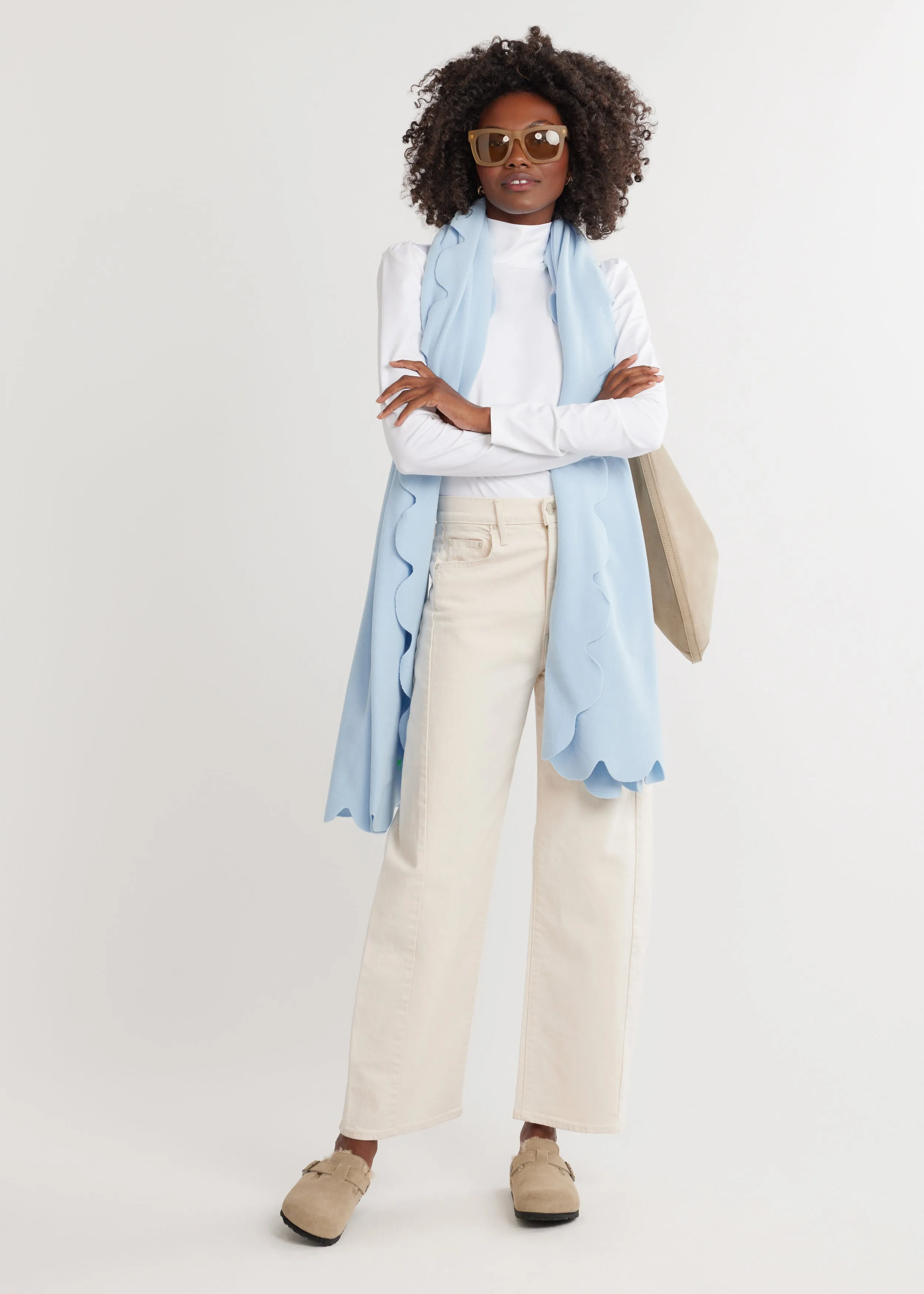 Five Mile River Scarf in Vello Fleece (Ice Blue) sold by Dudley Stephens product image thumbnail 3