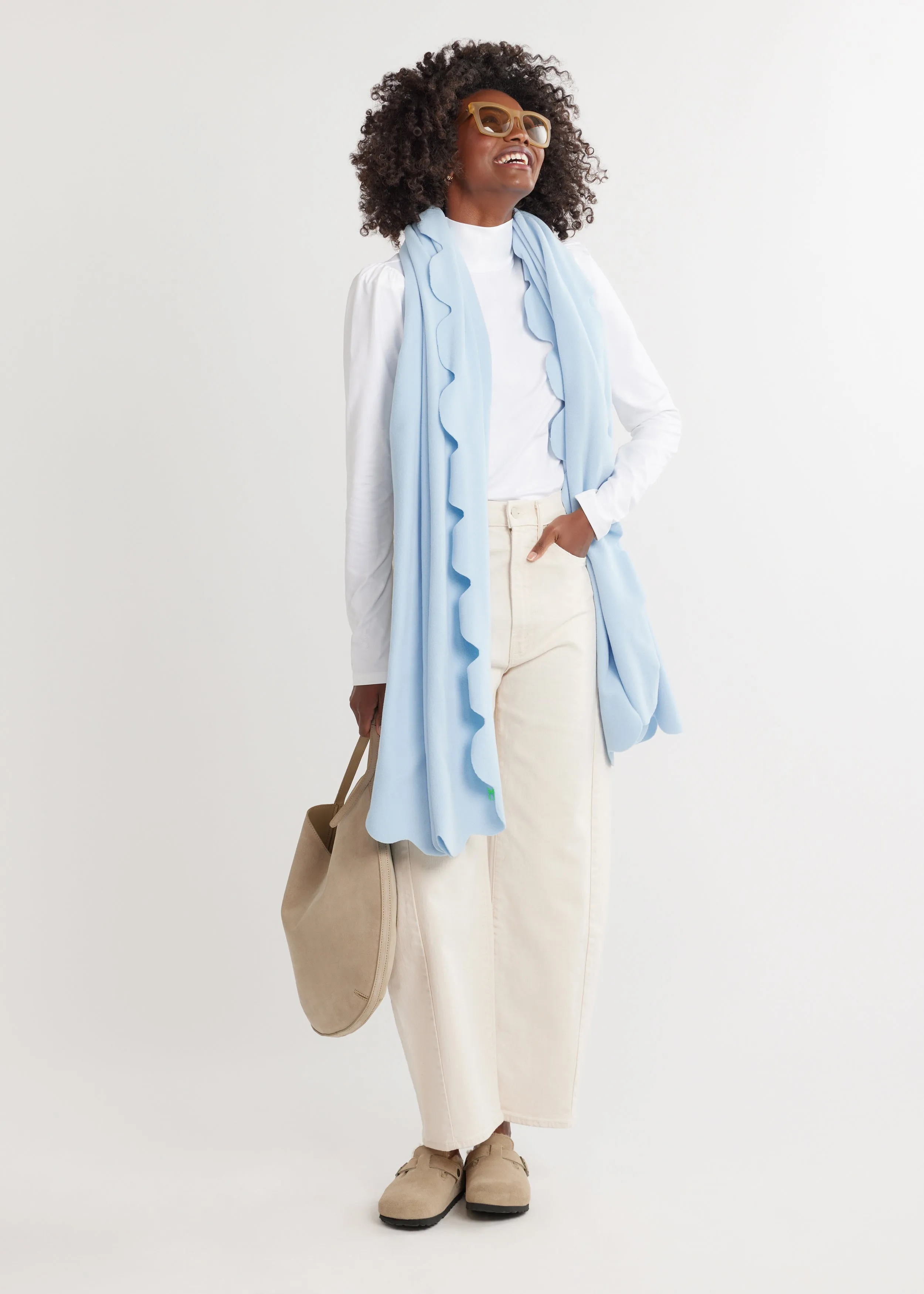 Five Mile River Scarf in Vello Fleece (Ice Blue) sold by Dudley Stephens product image thumbnail 2