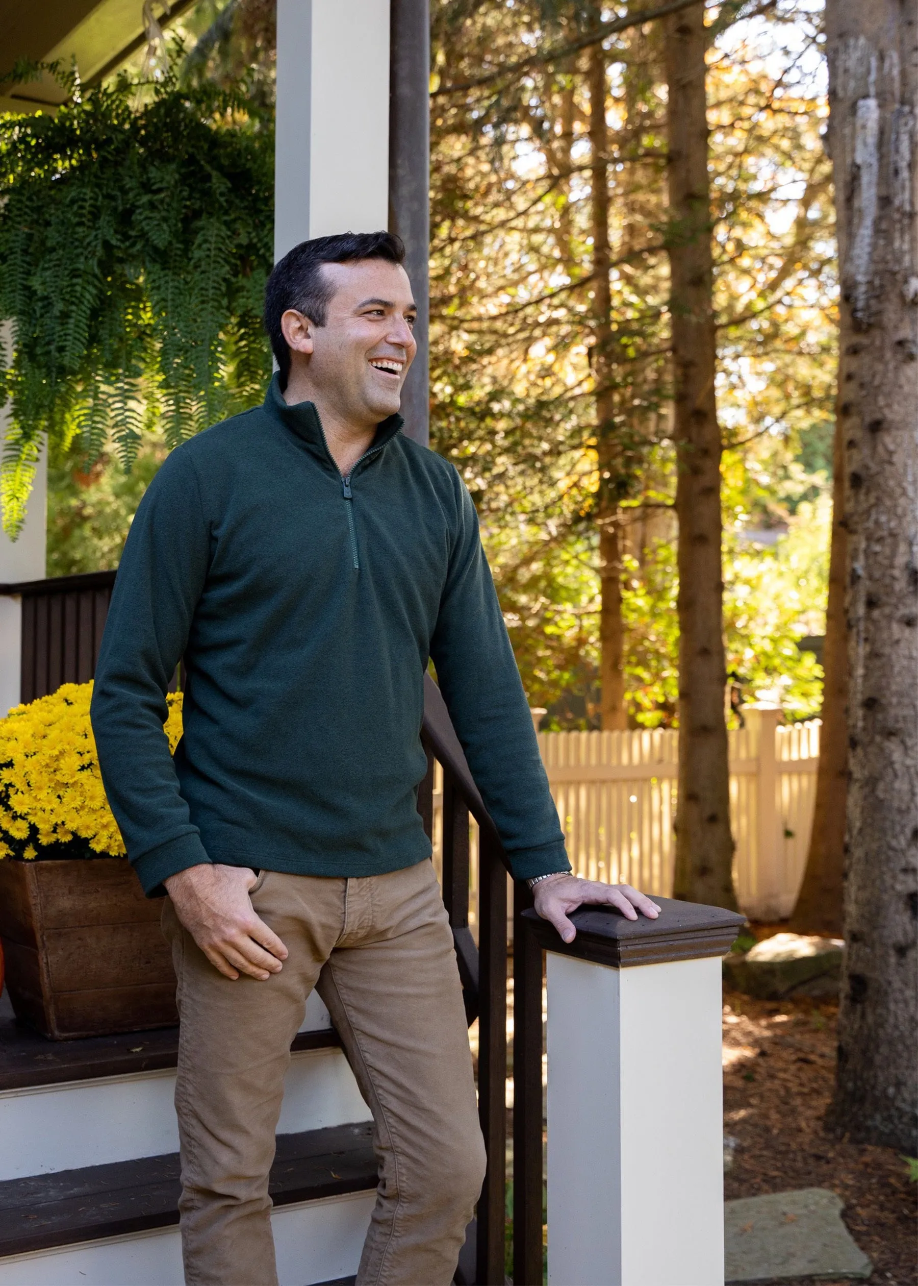 Men's Duffield Pullover in Terry Fleece (Hunter Green) sold by Dudley Stephens product image thumbnail 2