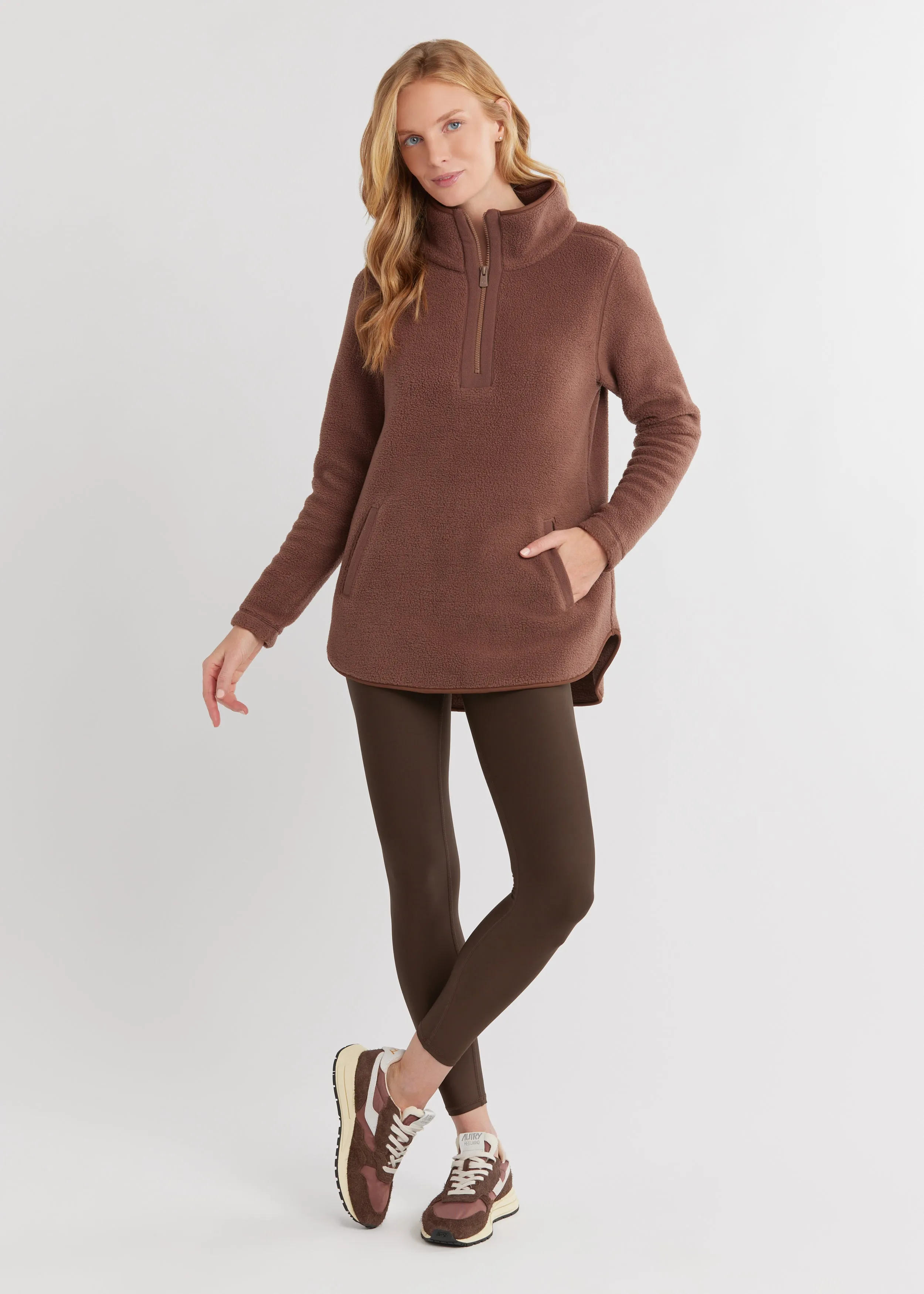 Laurel Pullover in Sherpa Fleece (Chestnut) sold by Dudley Stephens product image thumbnail 3
