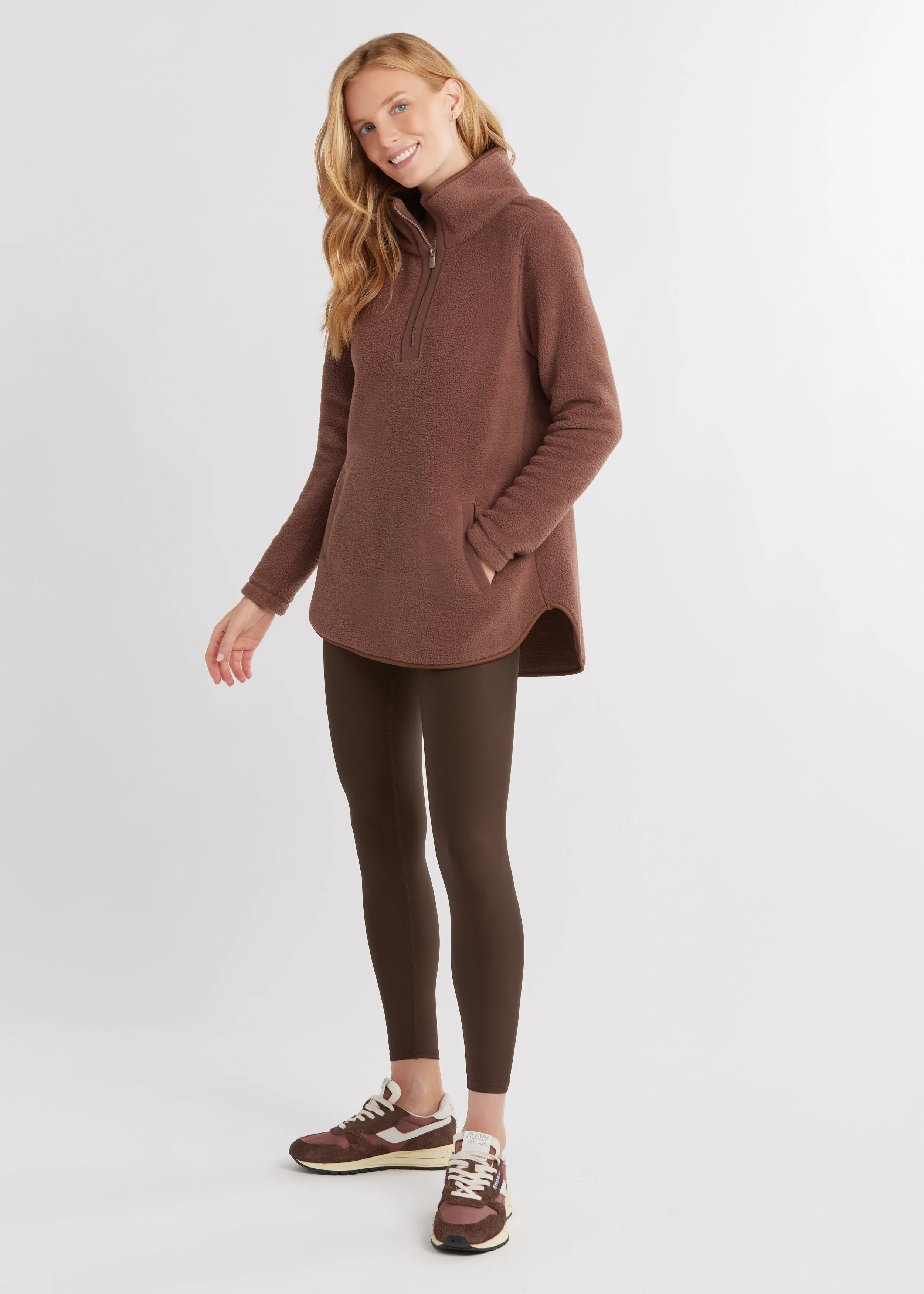 Laurel Pullover in Sherpa Fleece (Chestnut) sold by Dudley Stephens product image thumbnail 2