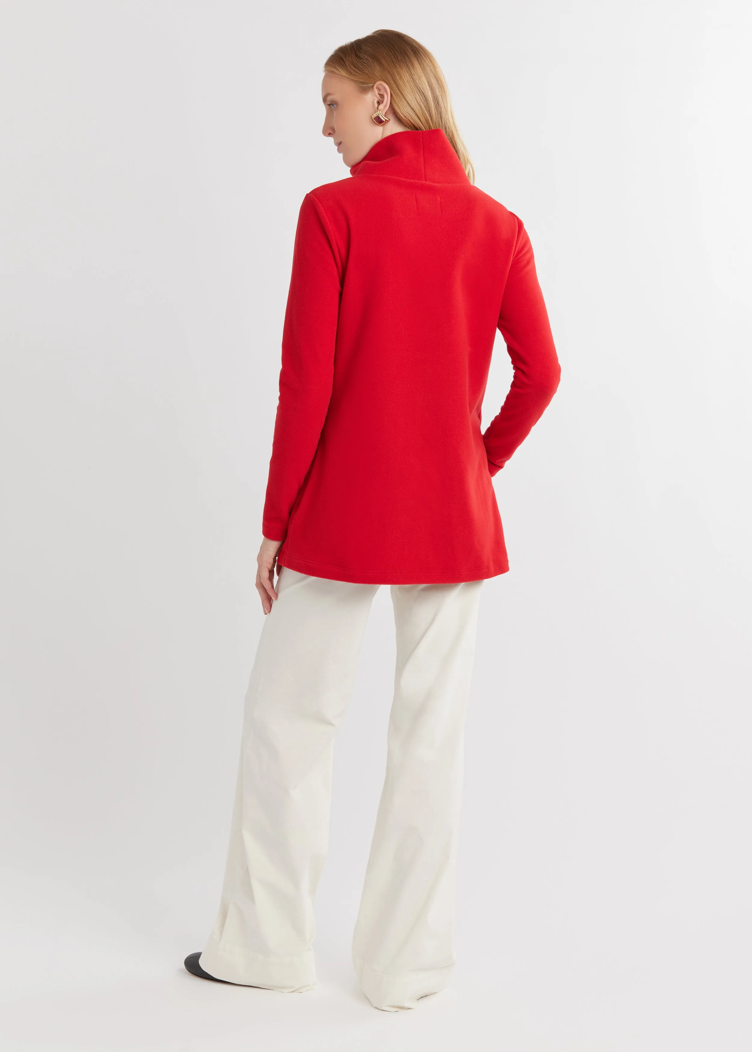 Cobble Hill Turtleneck in Vello Fleece (Scarlet) sold by Dudley Stephens product image thumbnail 4