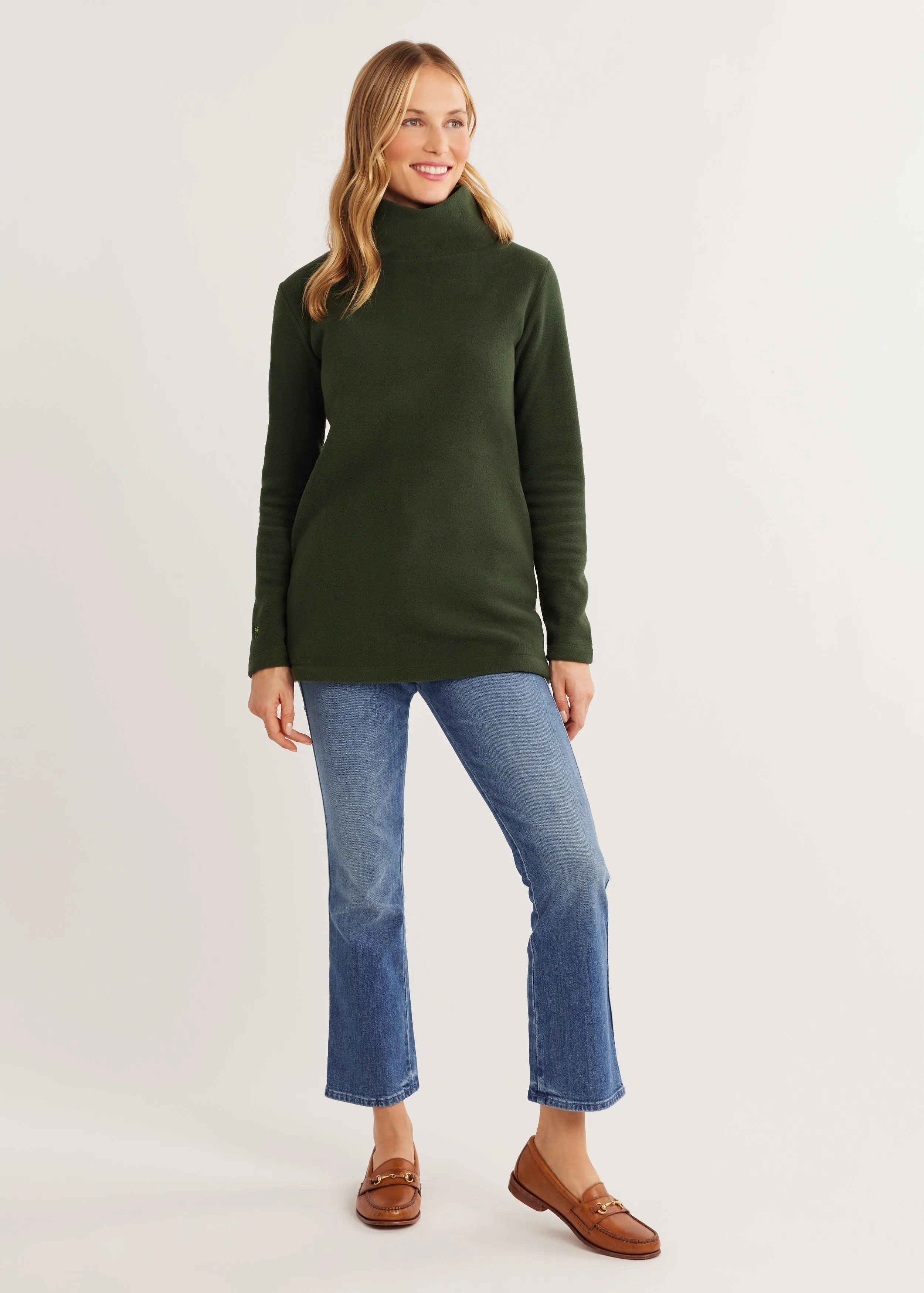 Cobble Hill Turtleneck in Vello Fleece (Spruce) sold by Dudley Stephens product image thumbnail 2