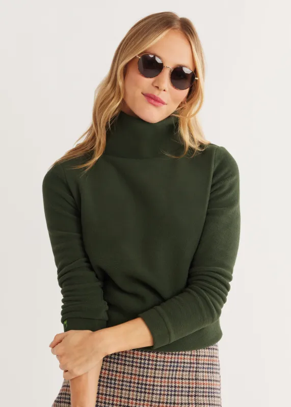 Park Slope Turtleneck in Vello Fleece (Spruce) sold by Dudley Stephens