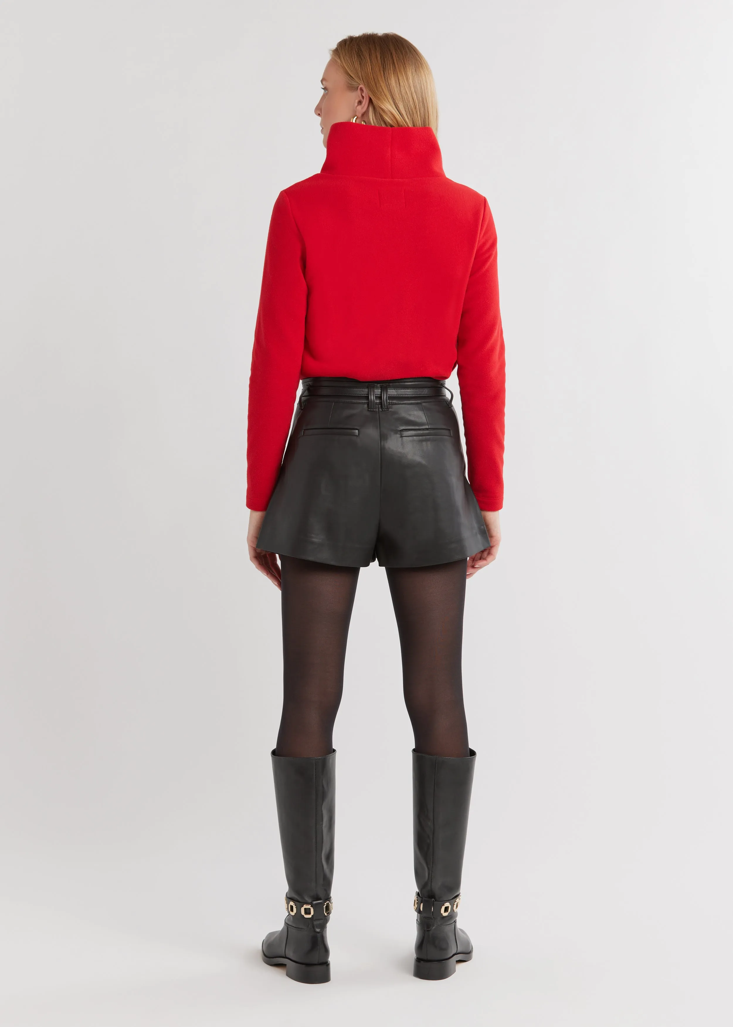 Greenpoint Turtleneck in Vello Fleece (Scarlet) sold by Dudley Stephens product image thumbnail 4