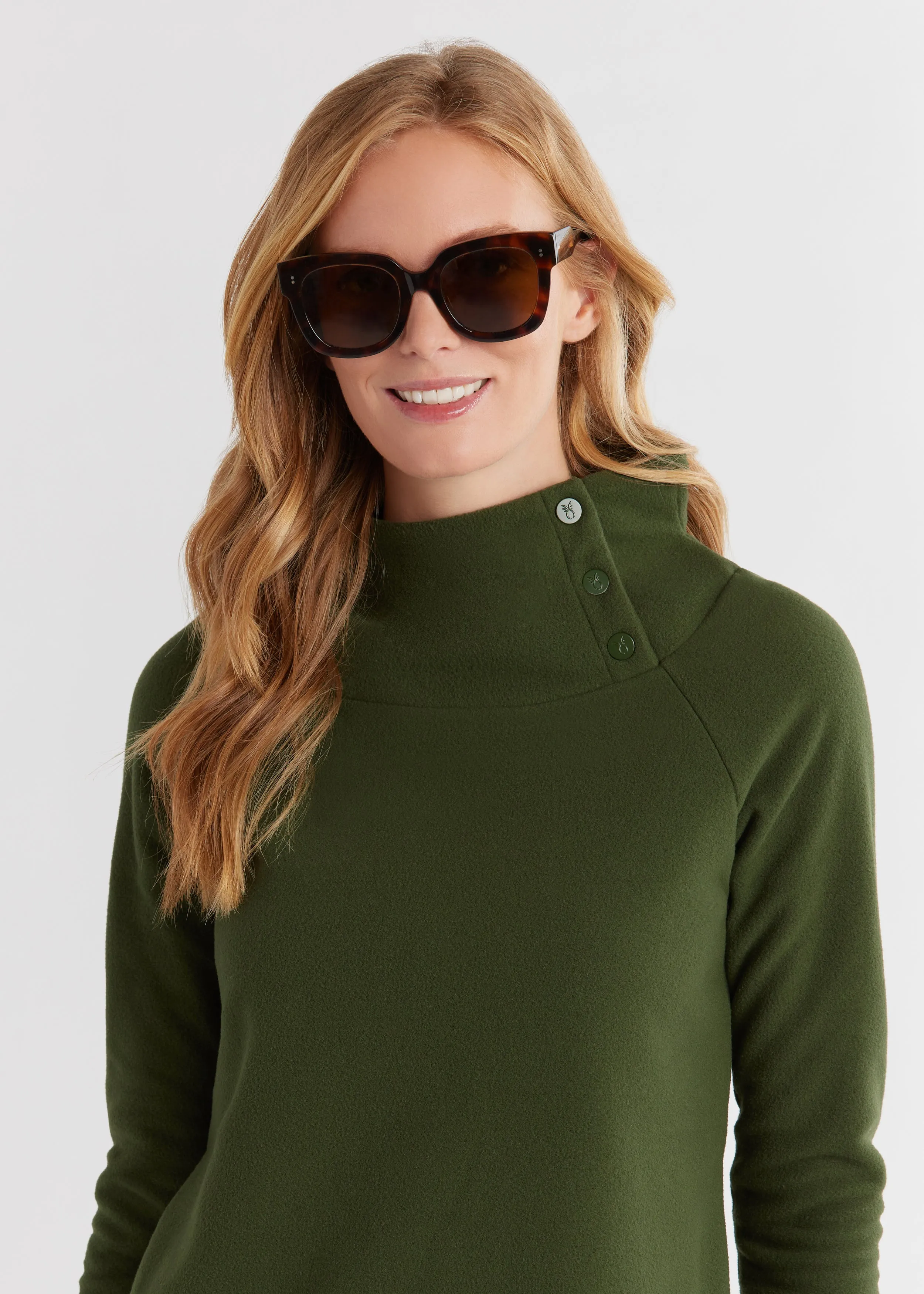 Marielle Mock Neck in Vello Fleece (Spruce) sold by Dudley Stephens product image thumbnail 3