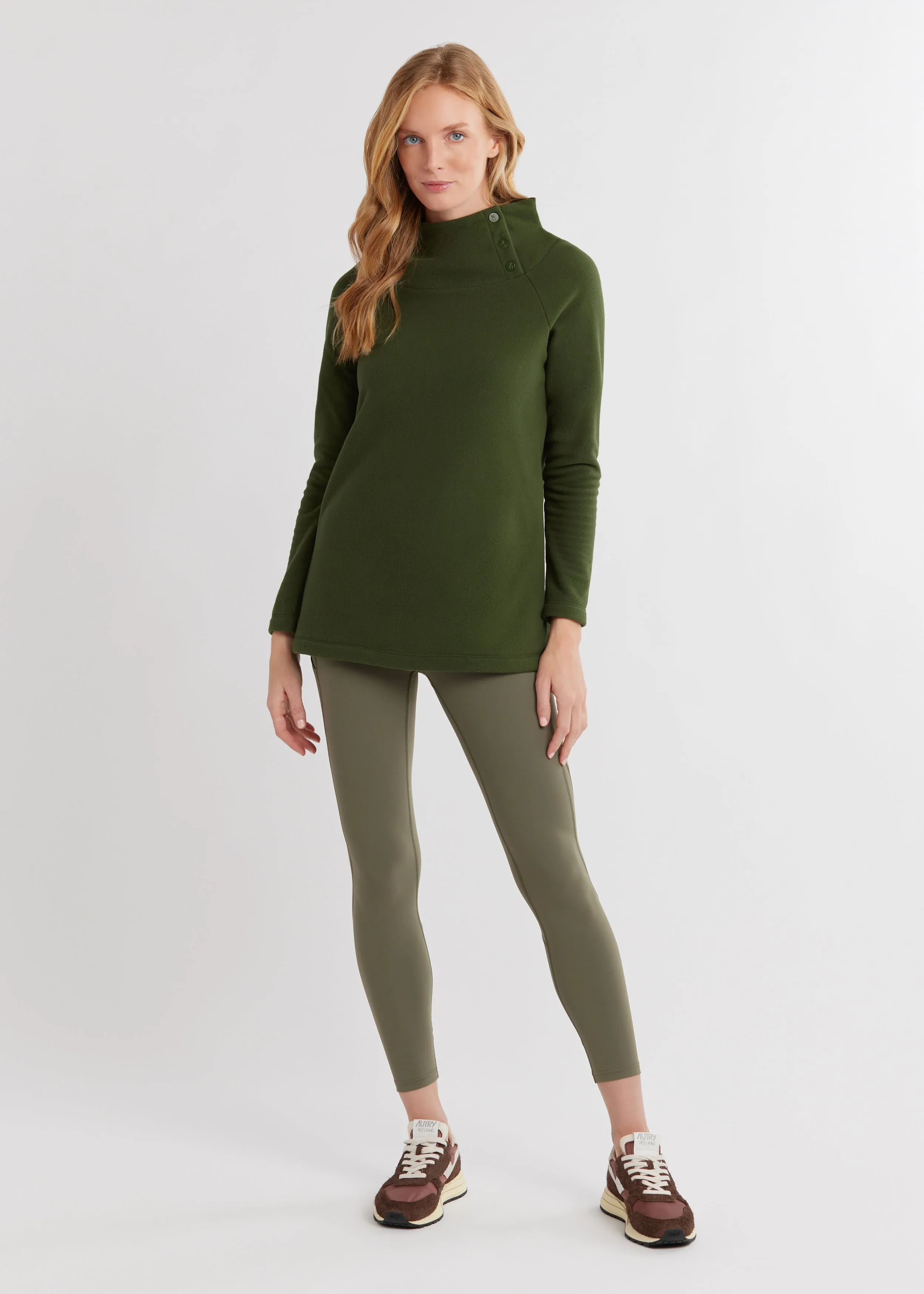 Marielle Mock Neck in Vello Fleece (Spruce) sold by Dudley Stephens product image thumbnail 2