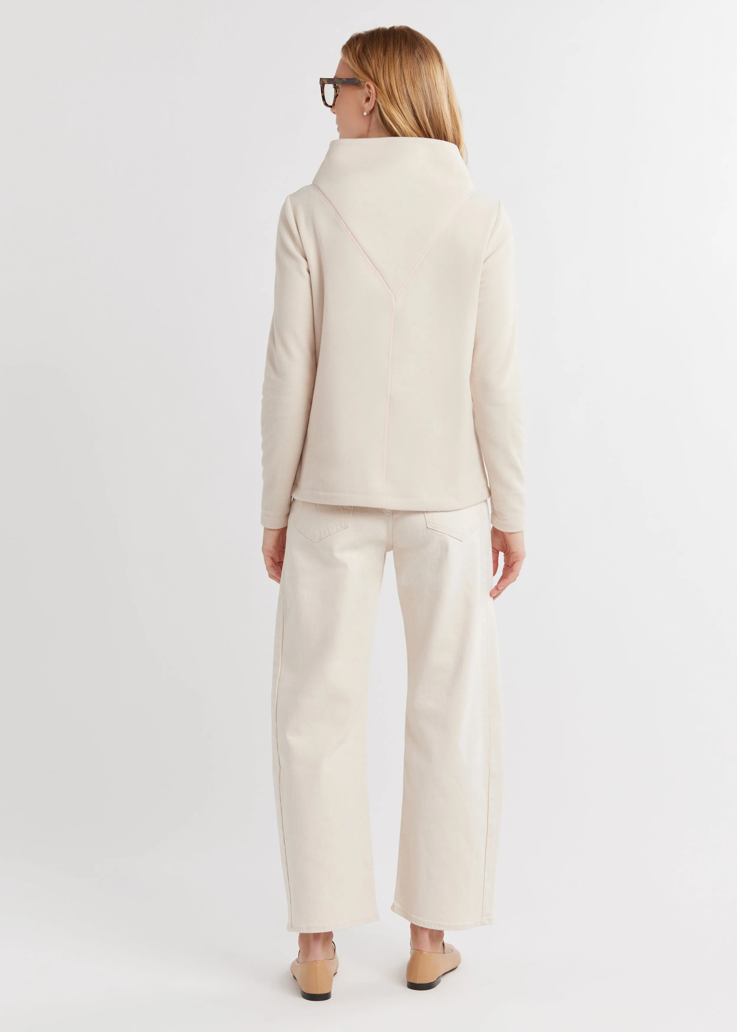 Carroll Street Turtleneck in Vello Fleece (Oatmeal) sold by Dudley Stephens product image thumbnail 4