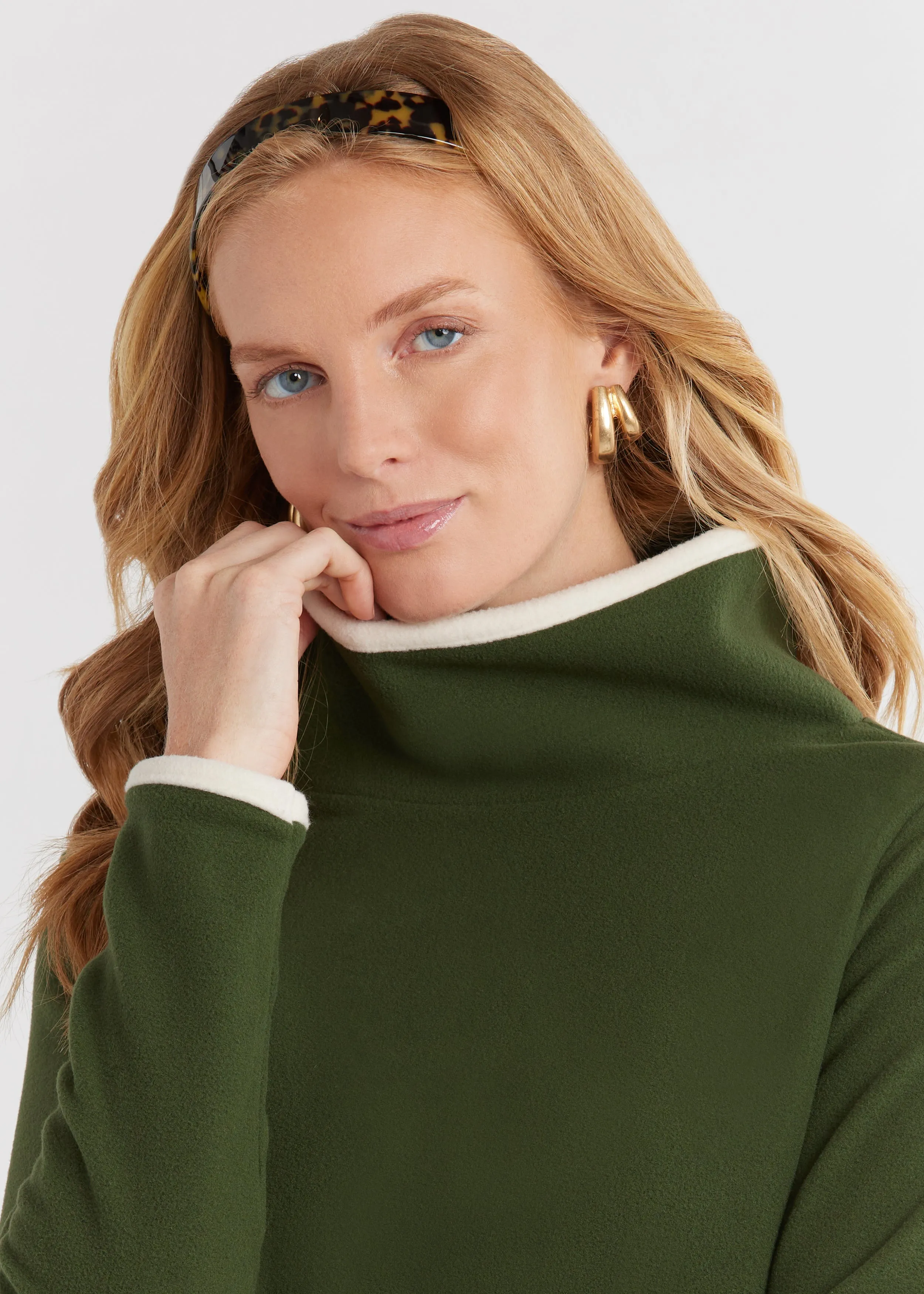 Park Slope with Tipping in Vello Fleece (Spruce/Cream) sold by Dudley Stephens product image thumbnail 3