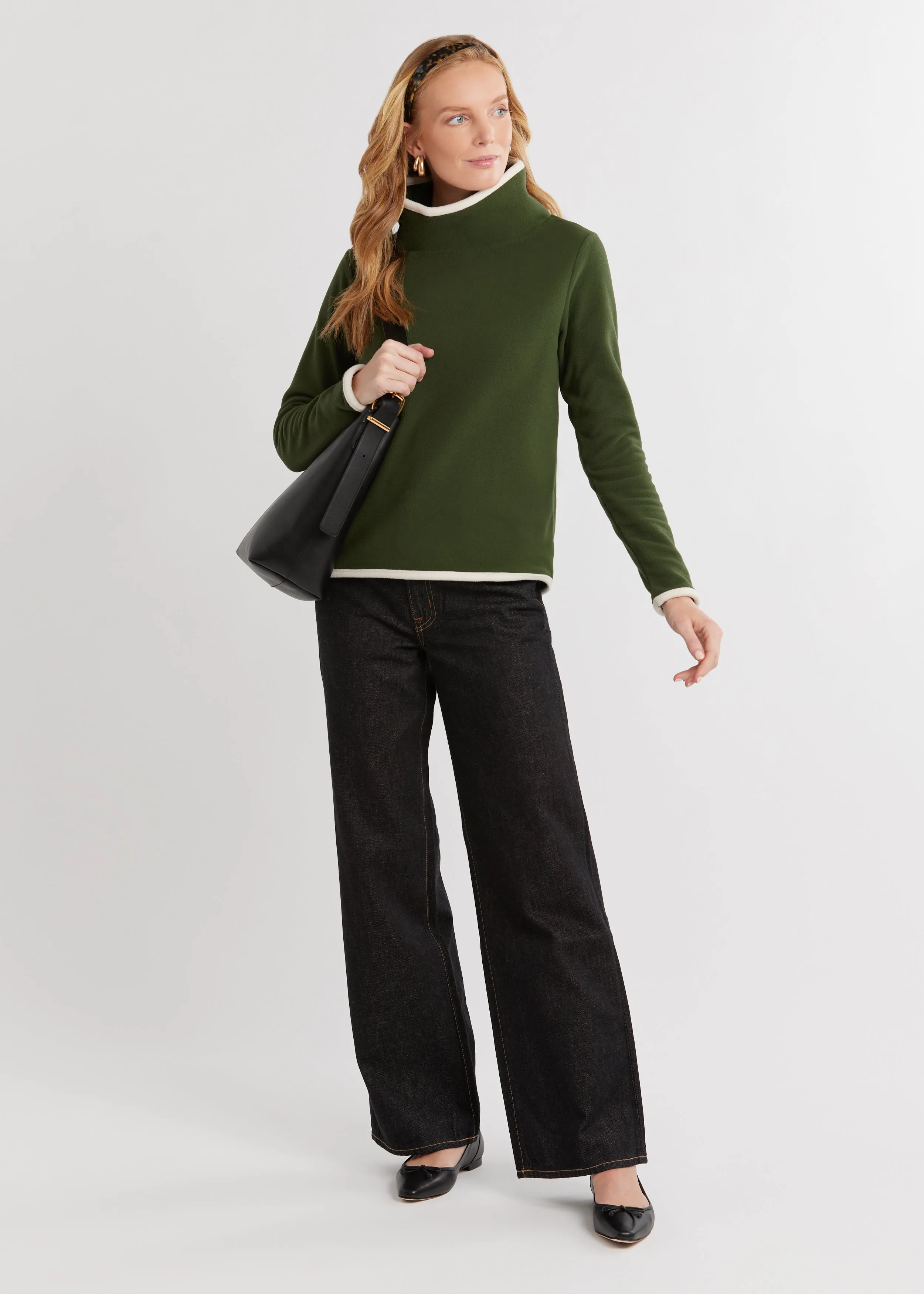 Park Slope with Tipping in Vello Fleece (Spruce/Cream) sold by Dudley Stephens product image thumbnail 2