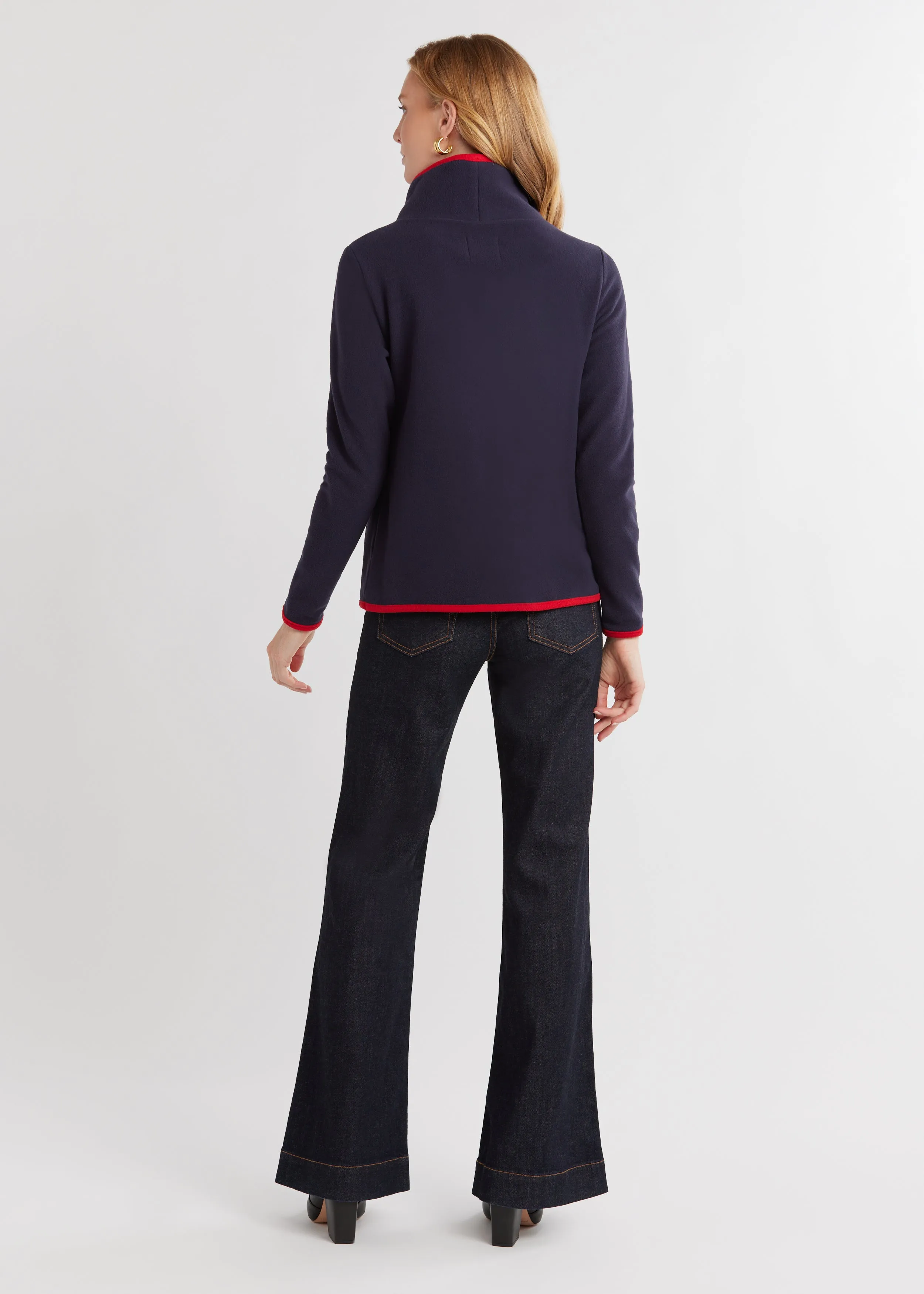 Park Slope with Tipping in Vello Fleece (Navy/Scarlet) sold by Dudley Stephens product image thumbnail 4