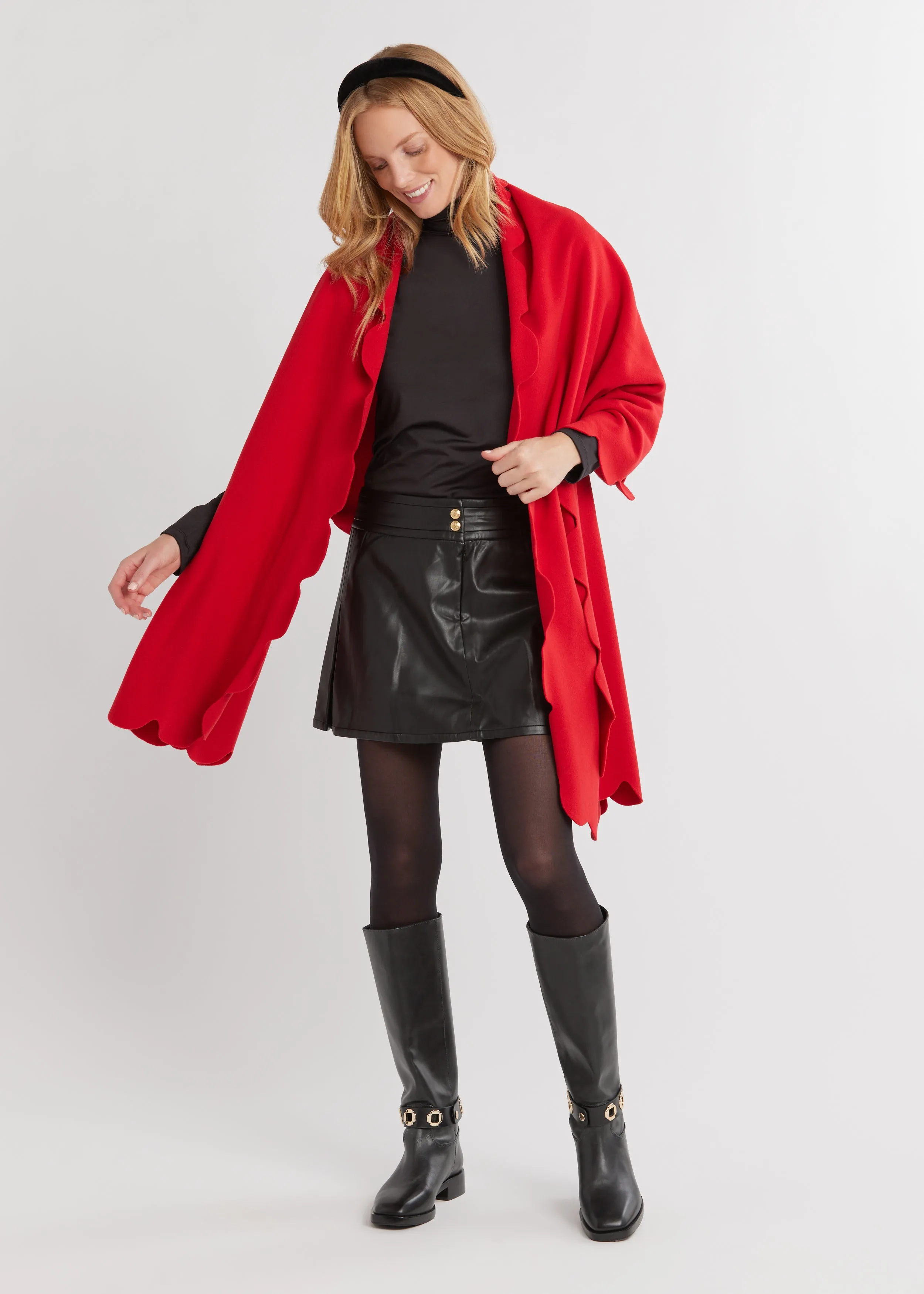 Five Mile River Scarf in Vello Fleece (Scarlet) sold by Dudley Stephens