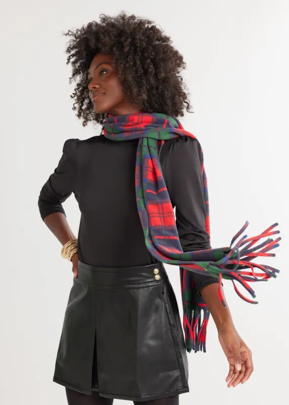 Woodside Scarf in Vello Fleece (Festive Tartan) sold by Dudley Stephens