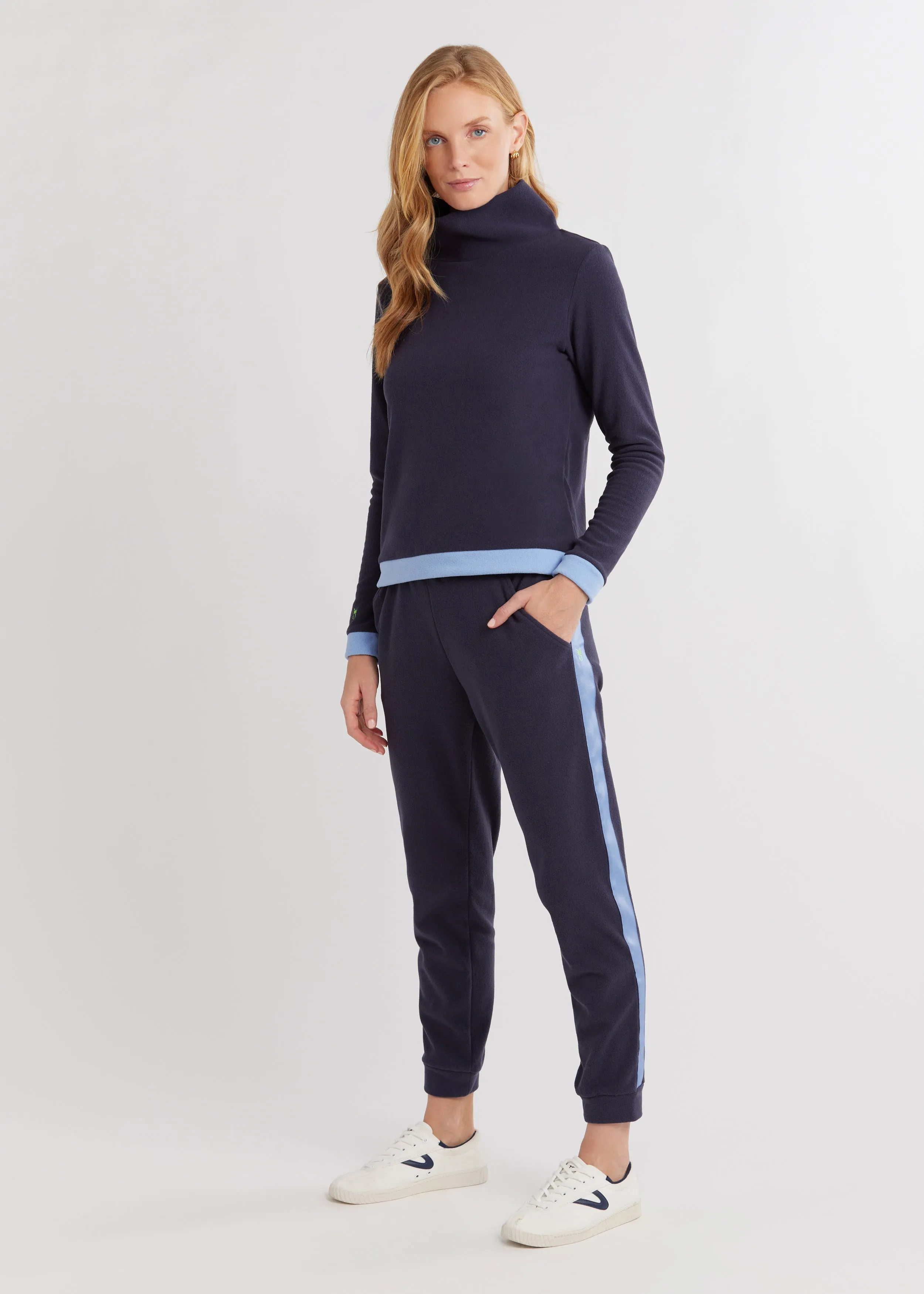 Jay Joggers in Terry Fleece (Navy/Periwinkle) sold by Dudley Stephens product image thumbnail 2