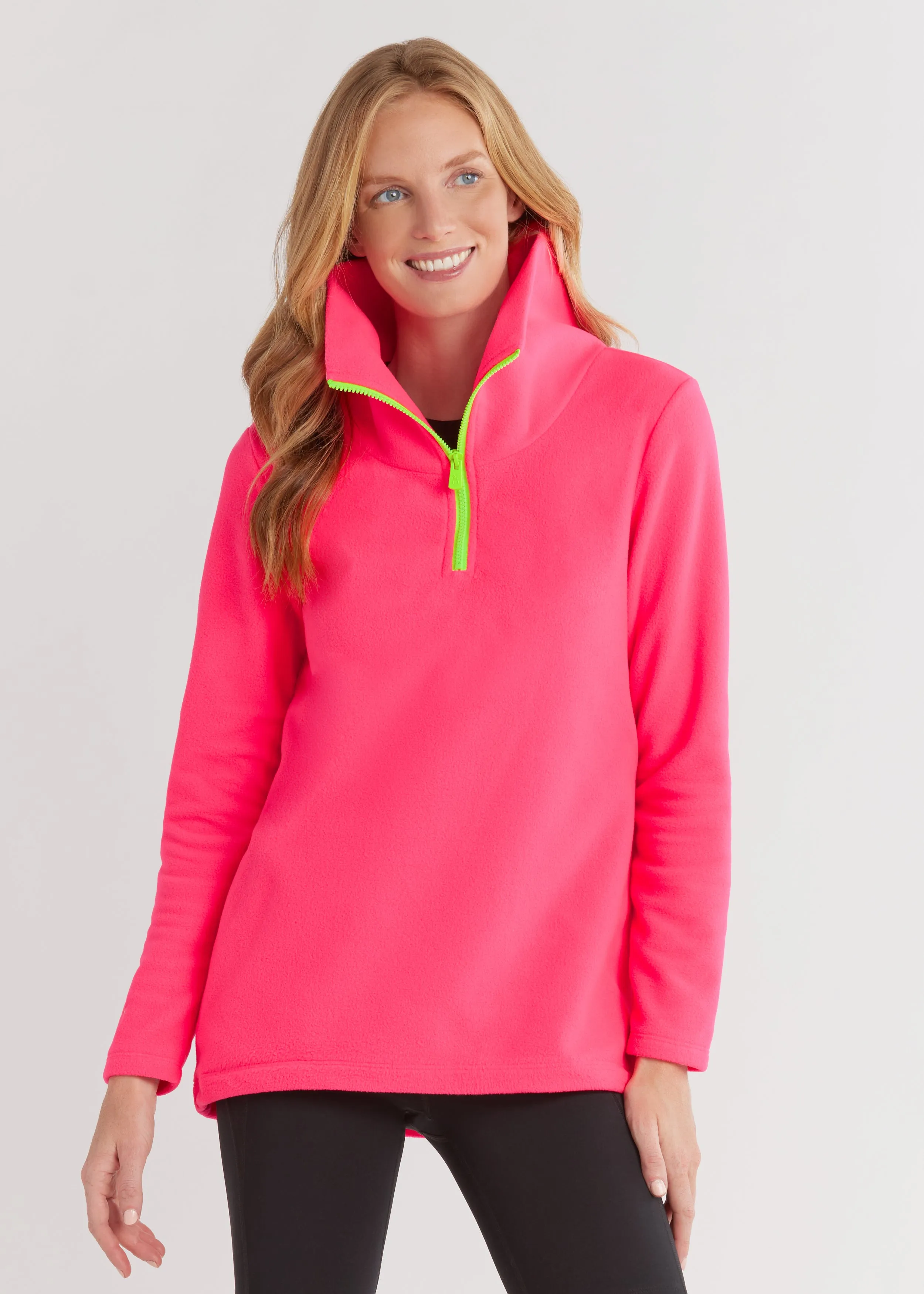 Prospect Pullover in Vello Fleece (Neon Pink) sold by Dudley Stephens