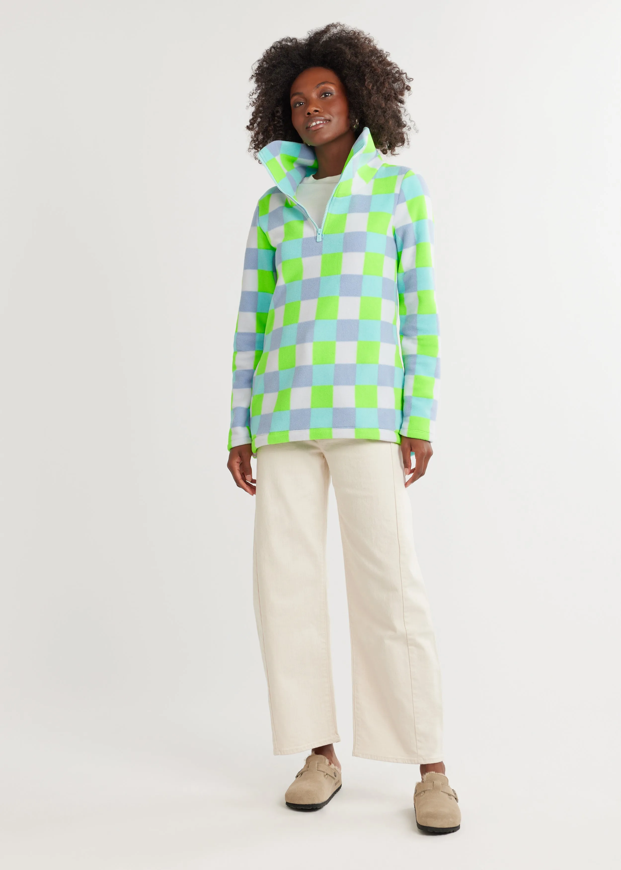 Prospect Pullover in Vello Fleece (Neon Gingham) sold by Dudley Stephens product image thumbnail 2