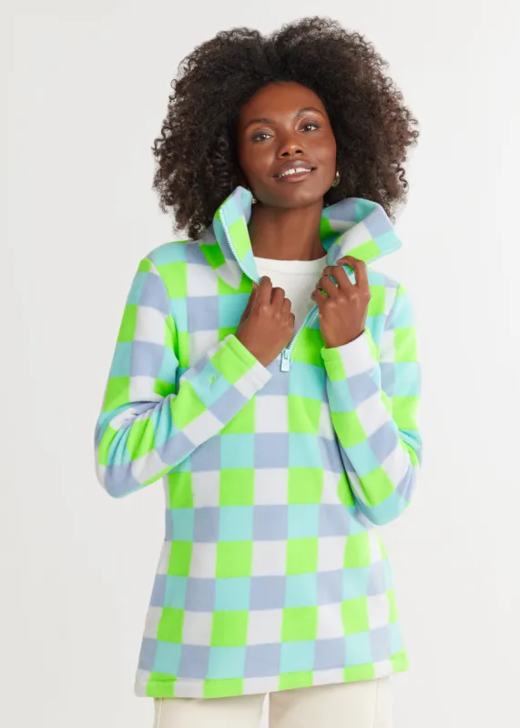 Prospect Pullover in Vello Fleece (Neon Gingham) sold by Dudley Stephens